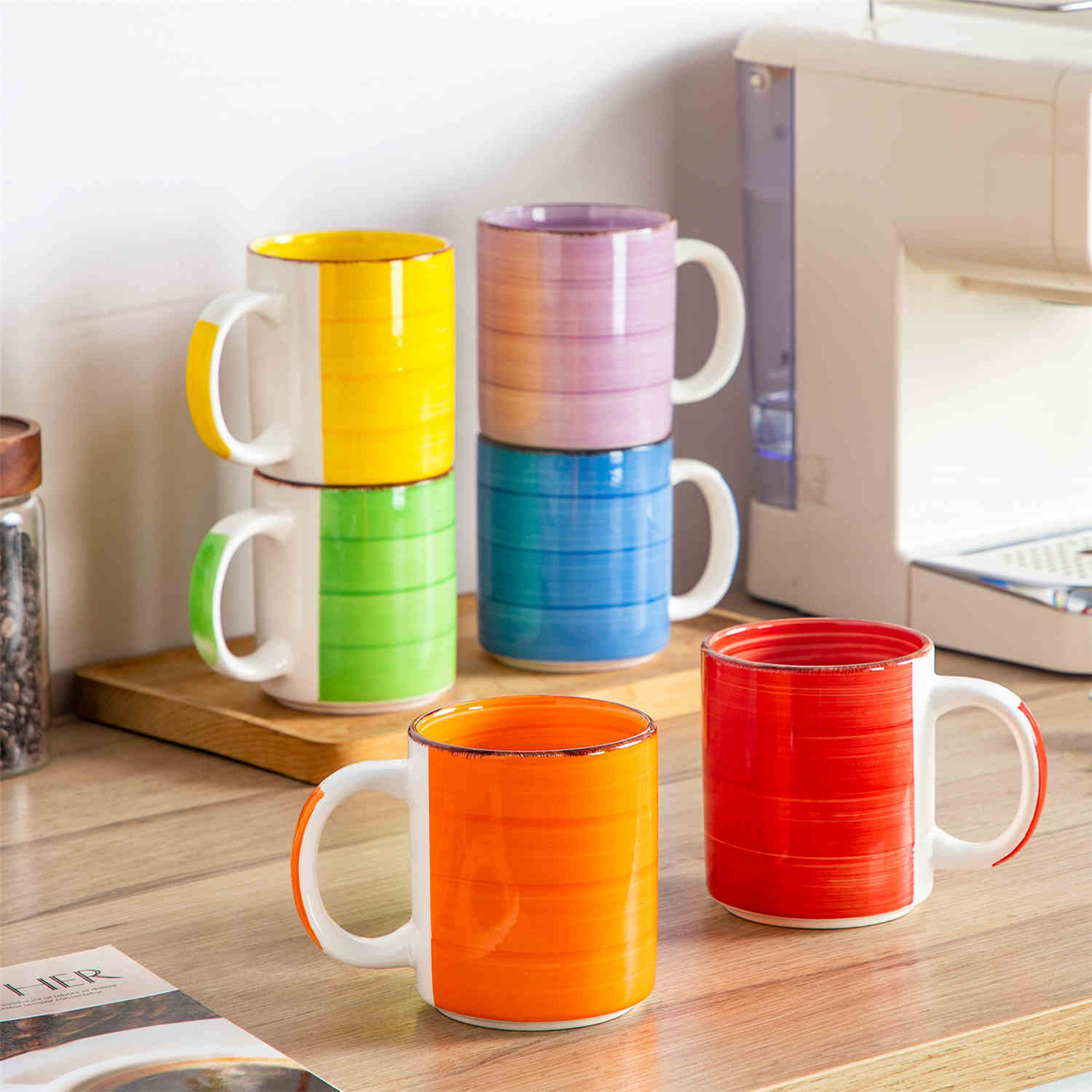 Bonita Large Round Mugs Set of 6