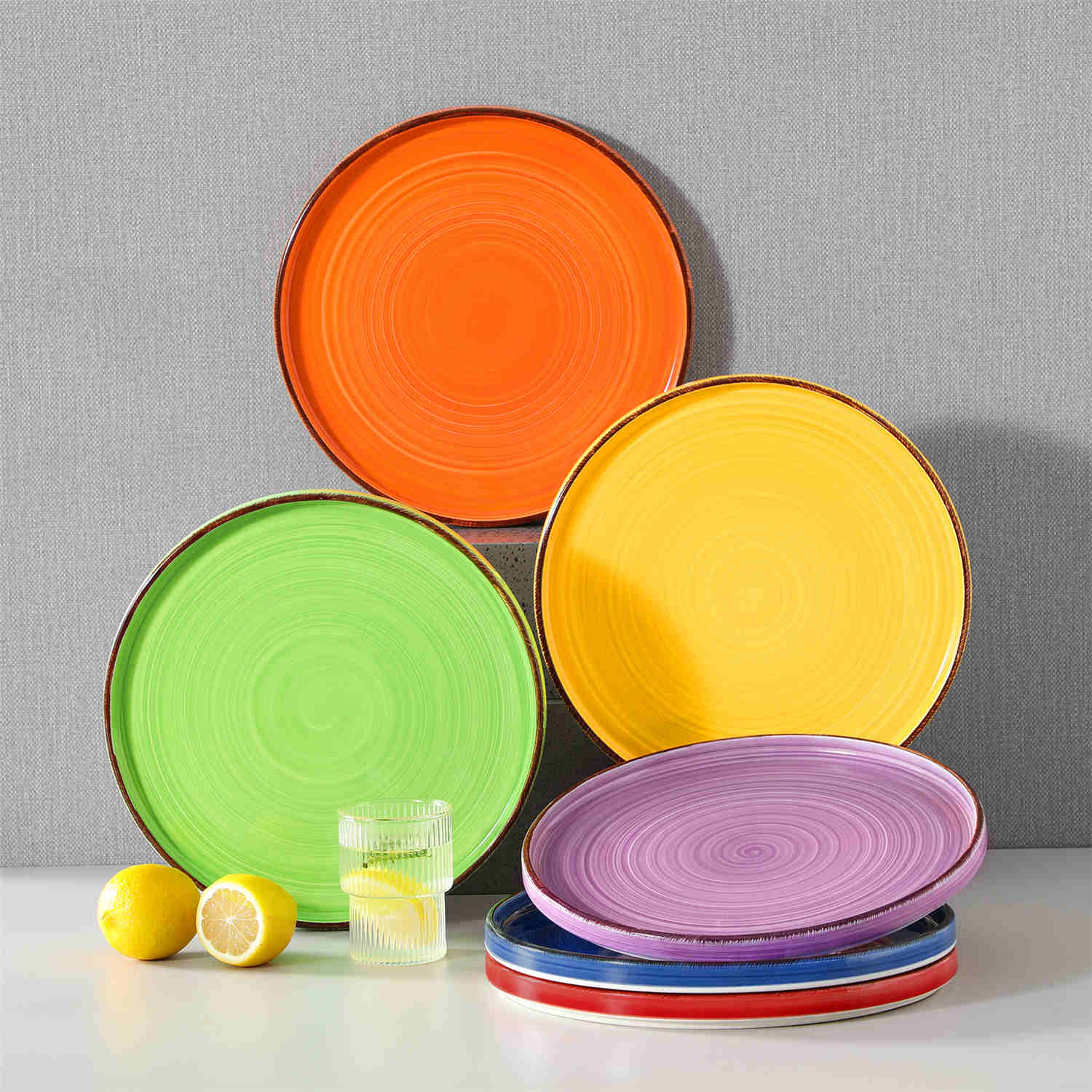 Bonita Straight-Edge Dinner Plates Set of 6