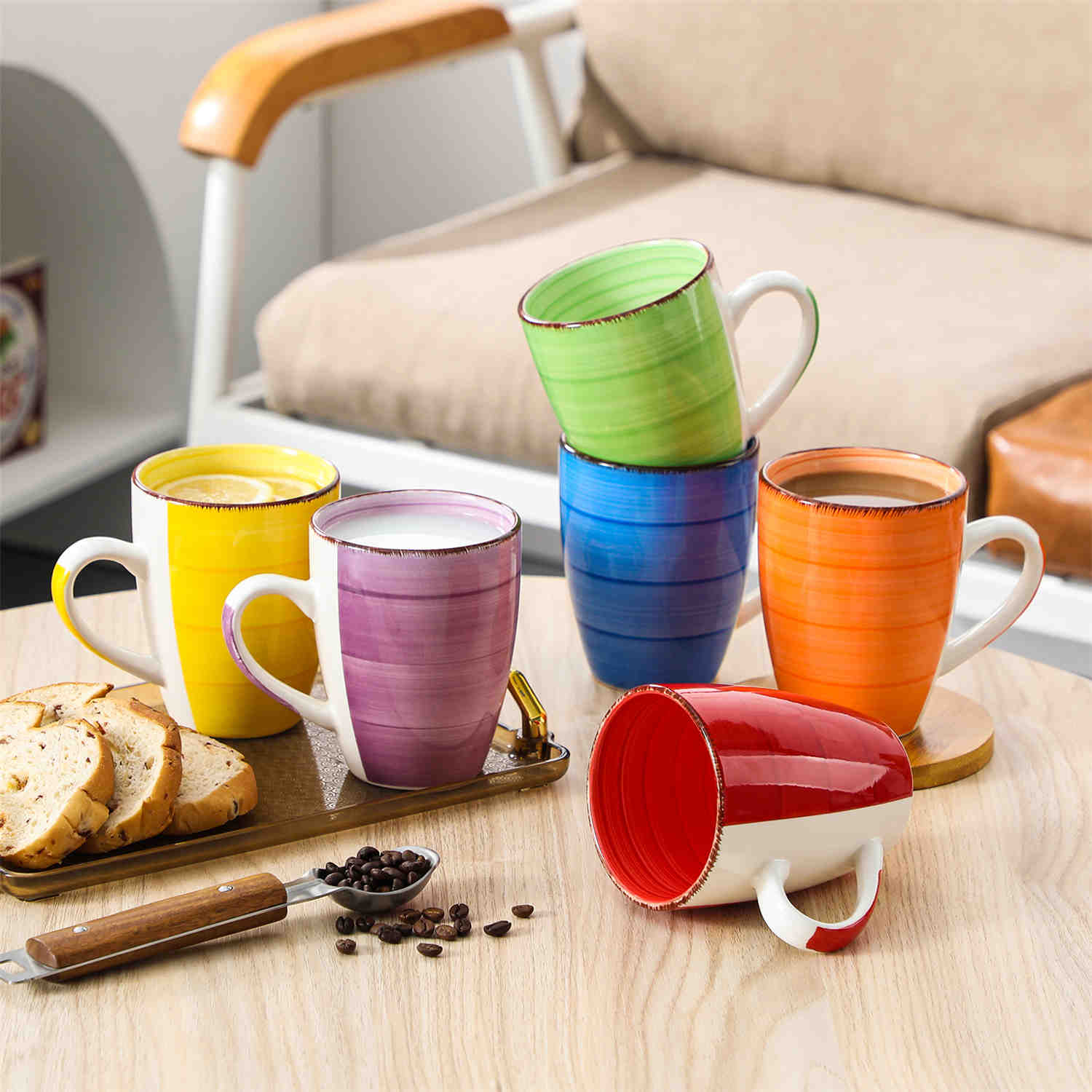 Bonita Large Mugs Set of 6