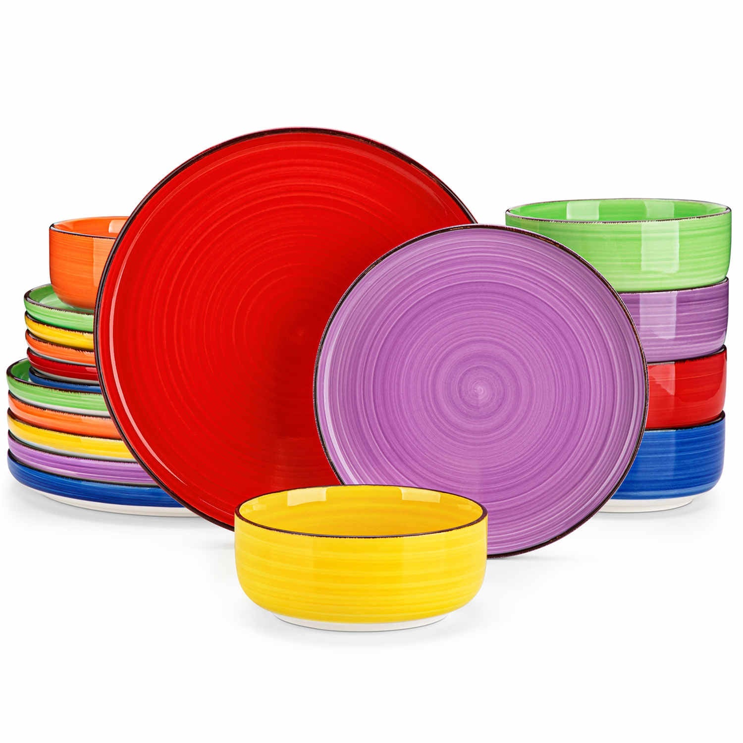 Bonita Lipped-Edge 18 Piece Dinnerware Set