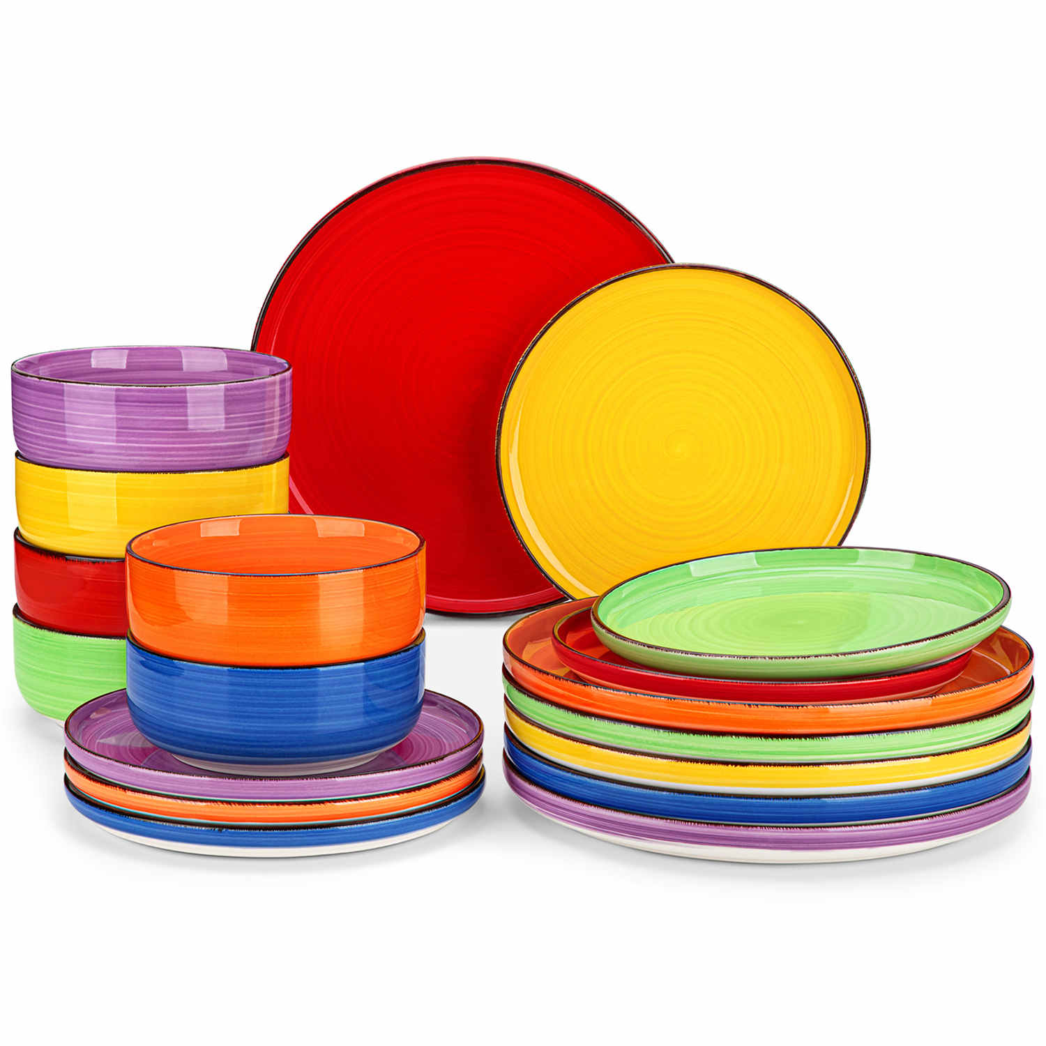 Bonita Lipped-Edge 18 Piece Dinnerware Set