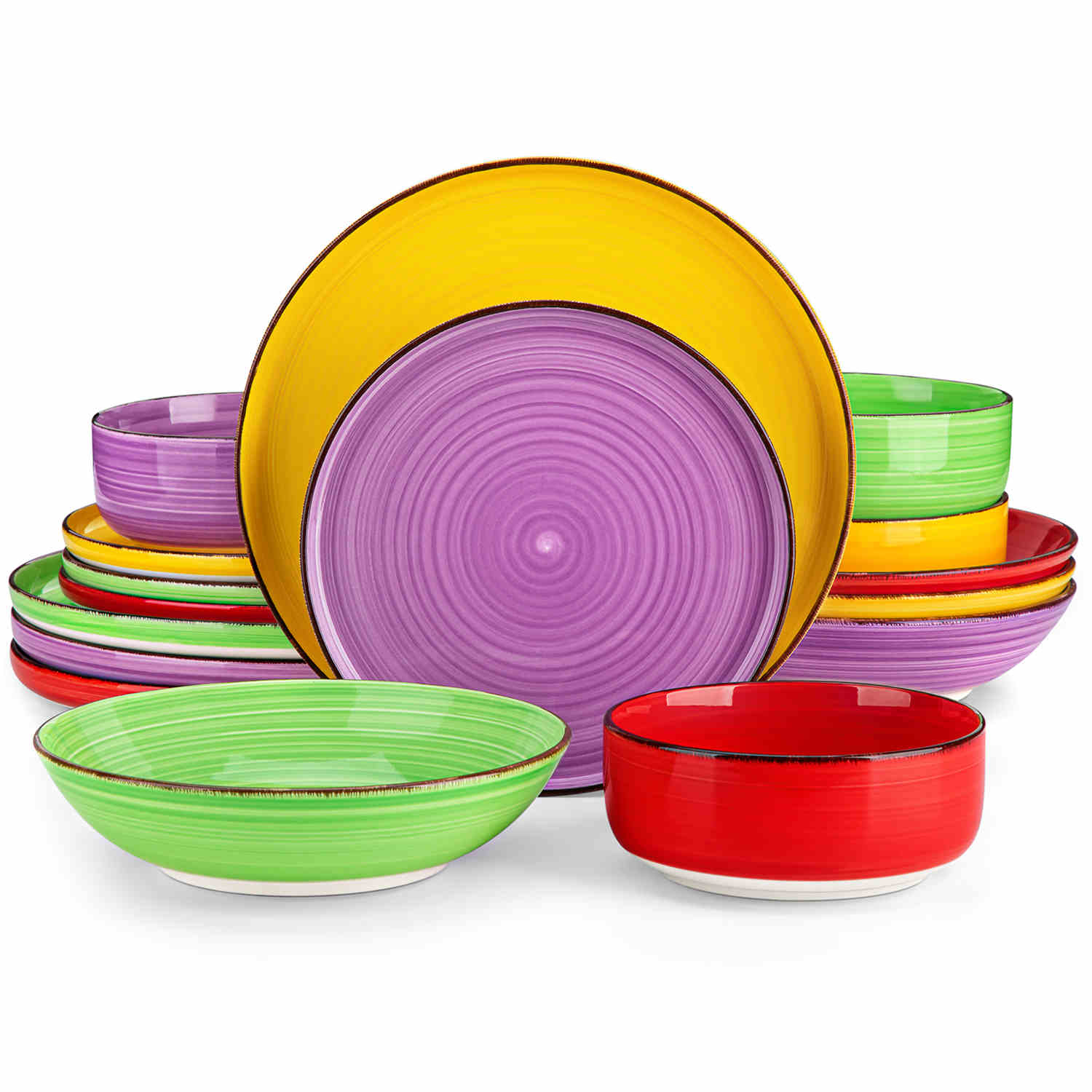 Bonita Lipped-Edge 16 Piece Dinnerware Set