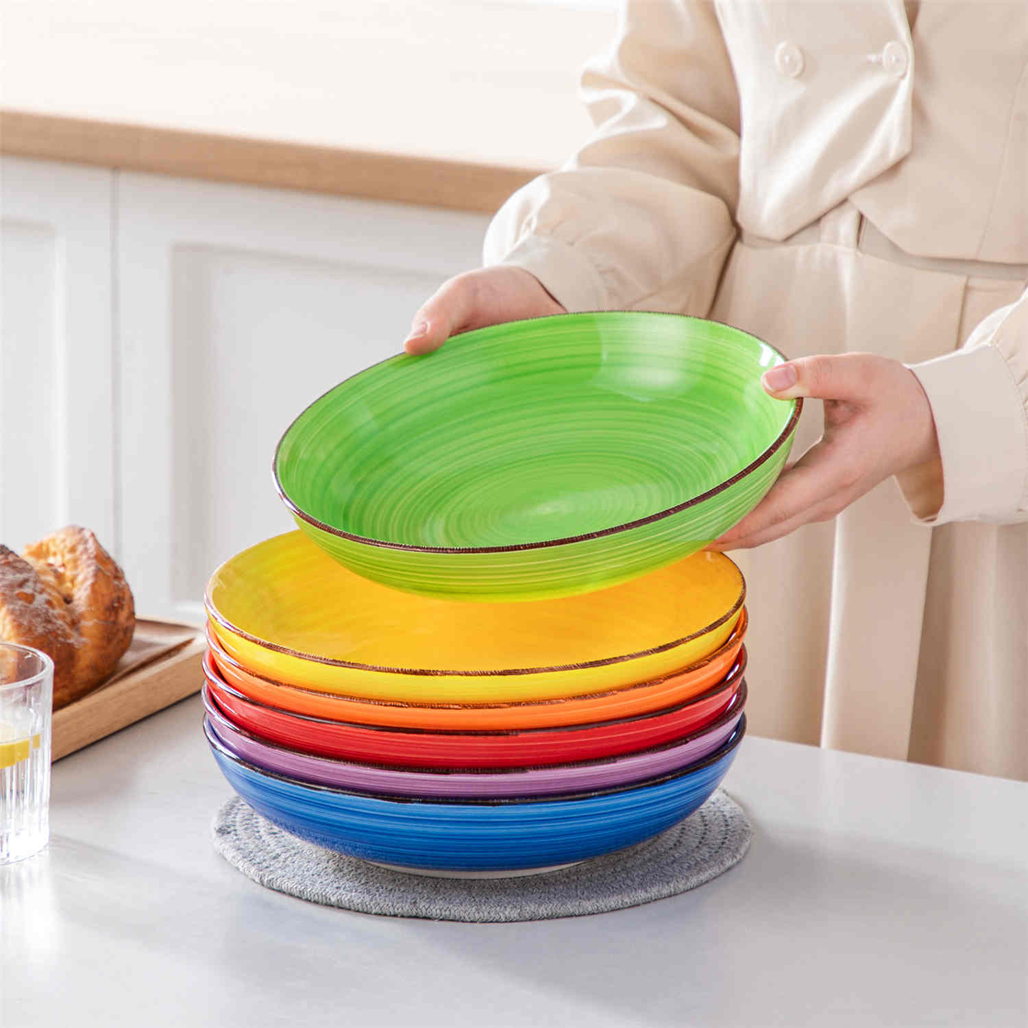 Bonita Large Pasta Bowls Set of 6