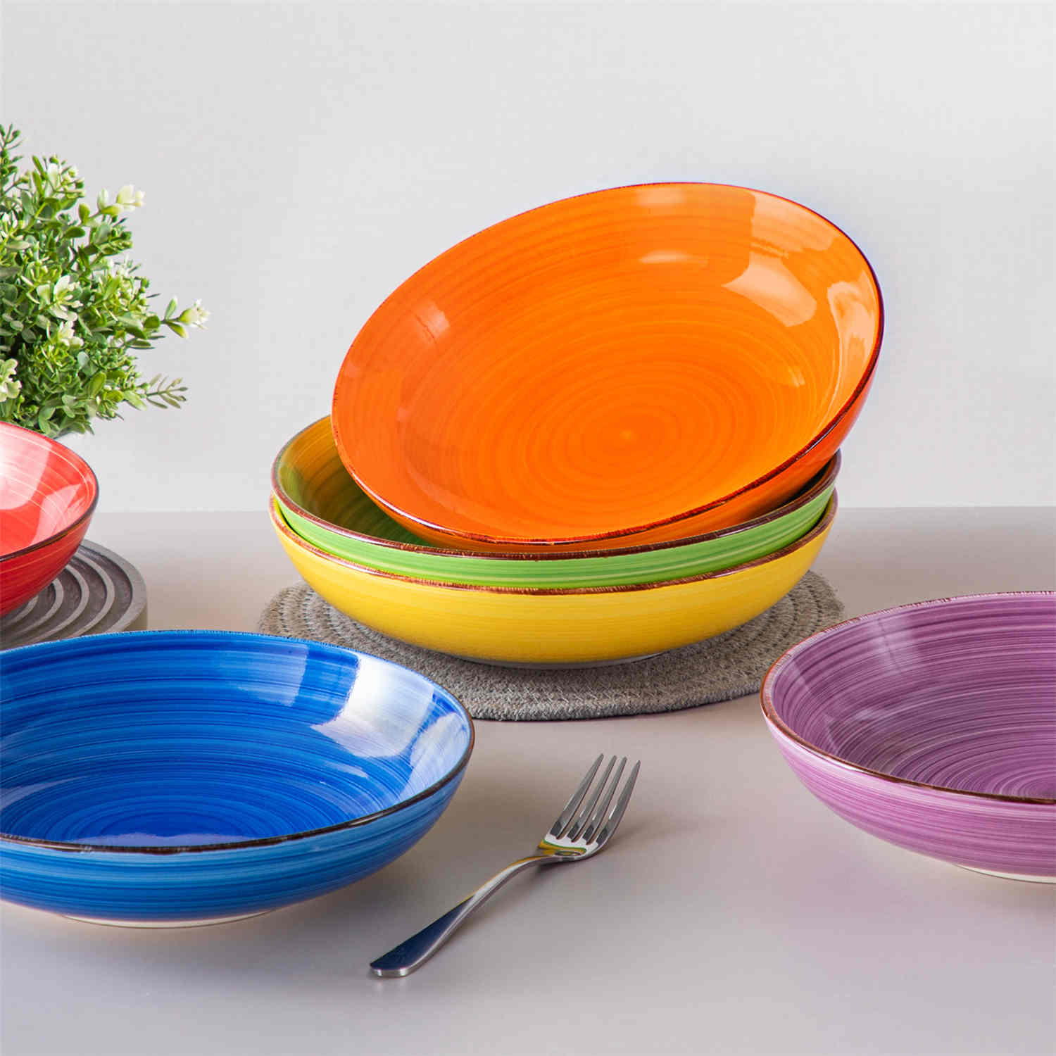 Bonita Large Pasta Bowls Set of 6