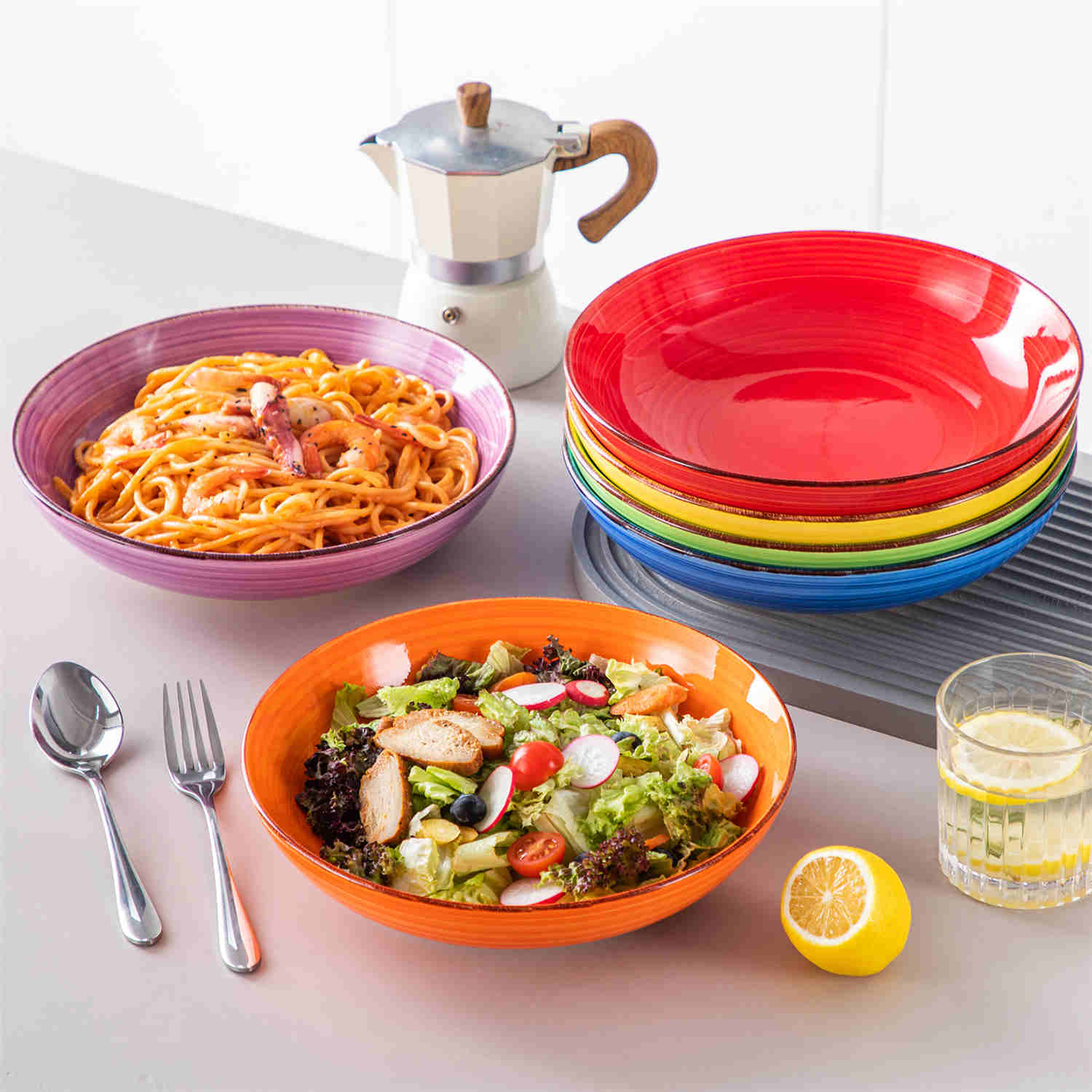 Bonita Large Pasta Bowls Set of 6