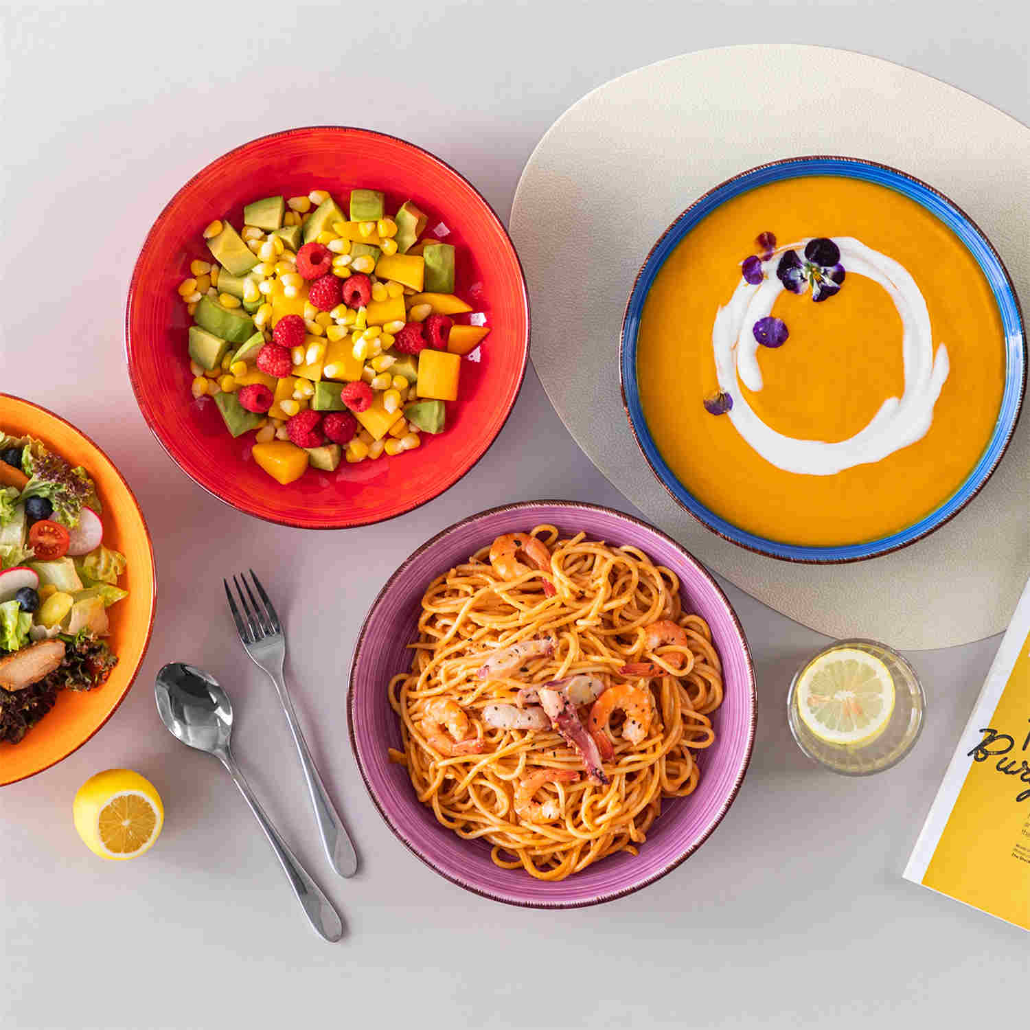 Bonita Large Pasta Bowls Set of 6