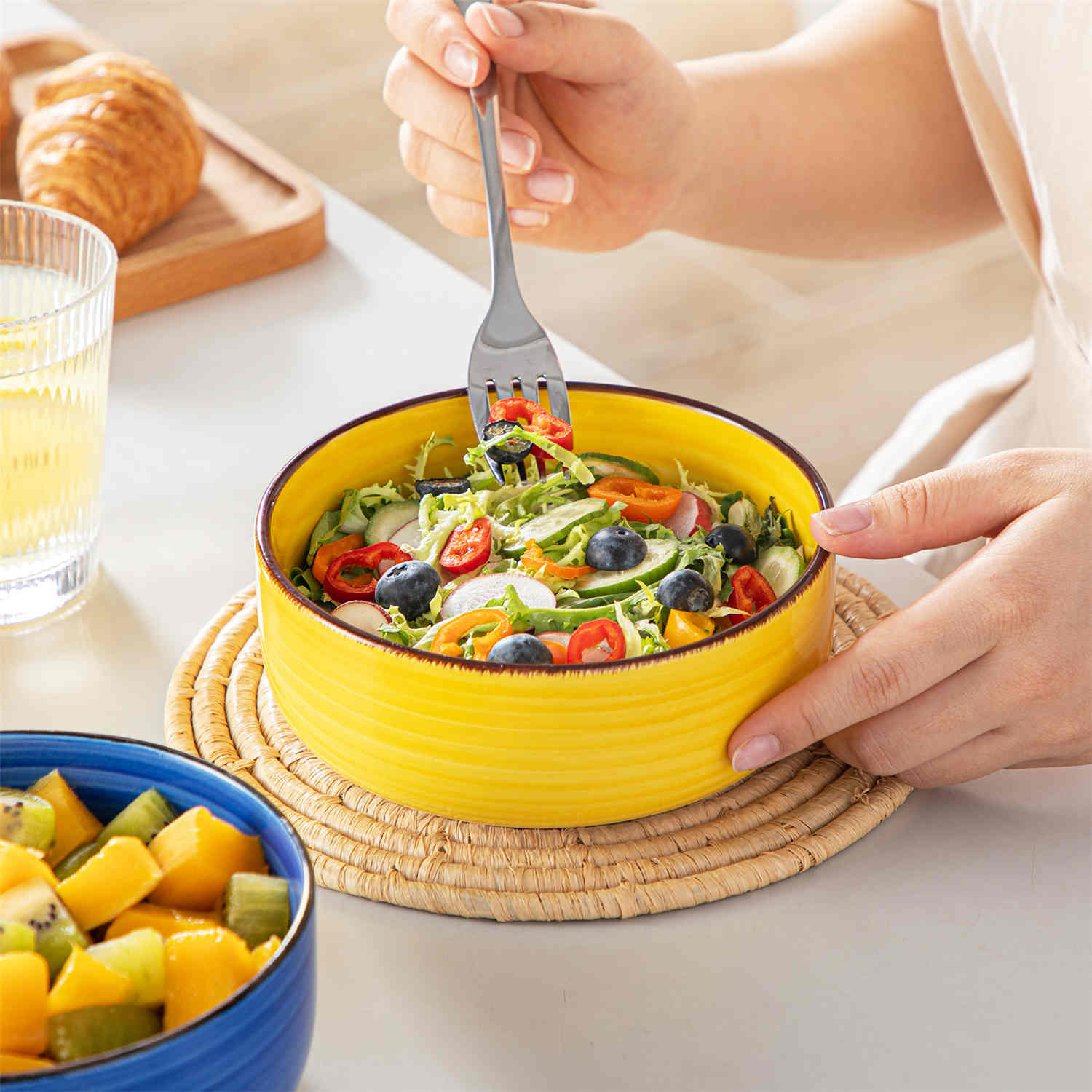 Bonita Deep Round Cereal Bowls Set of 6