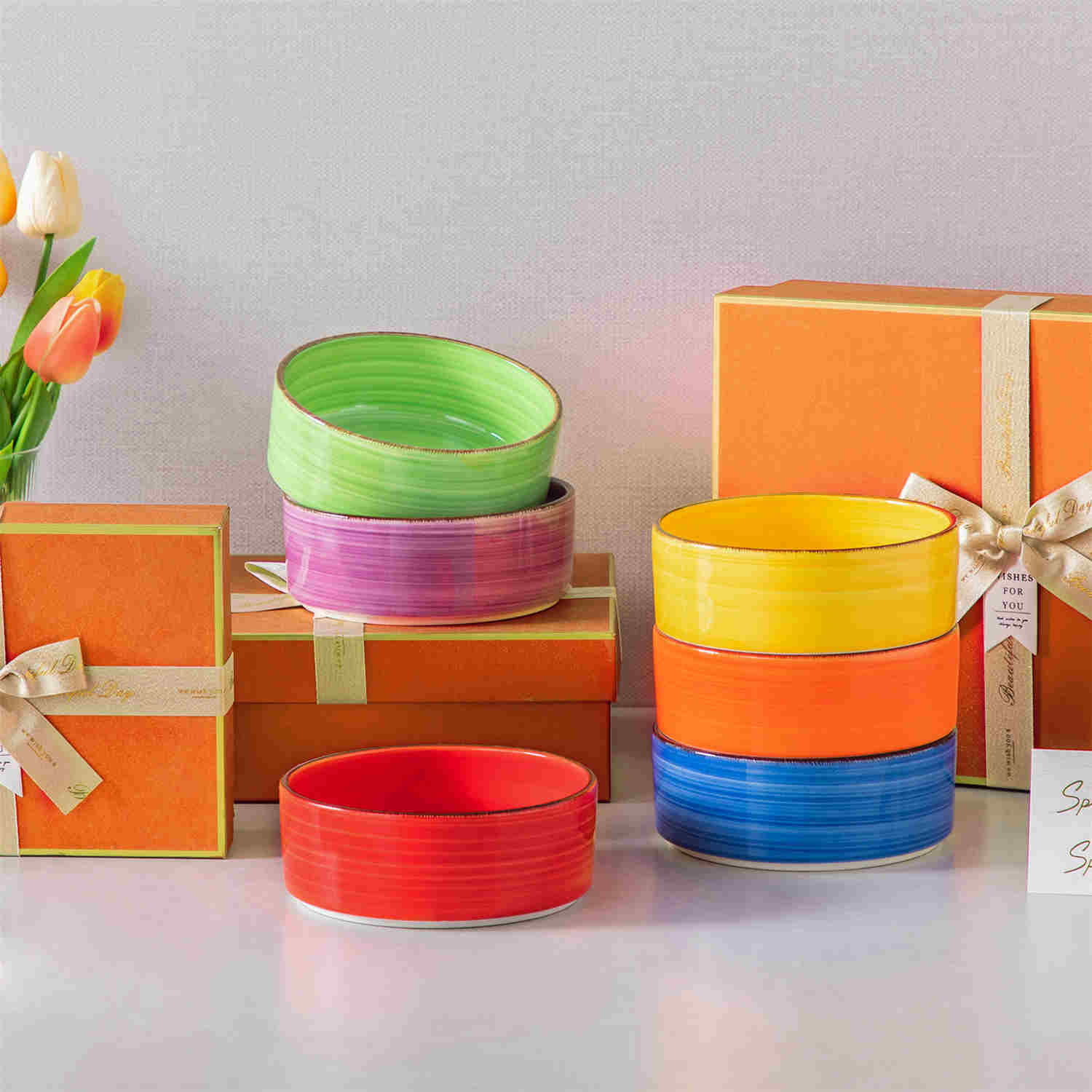 Bonita Straight-Edge Cereal Bowls Set of 6