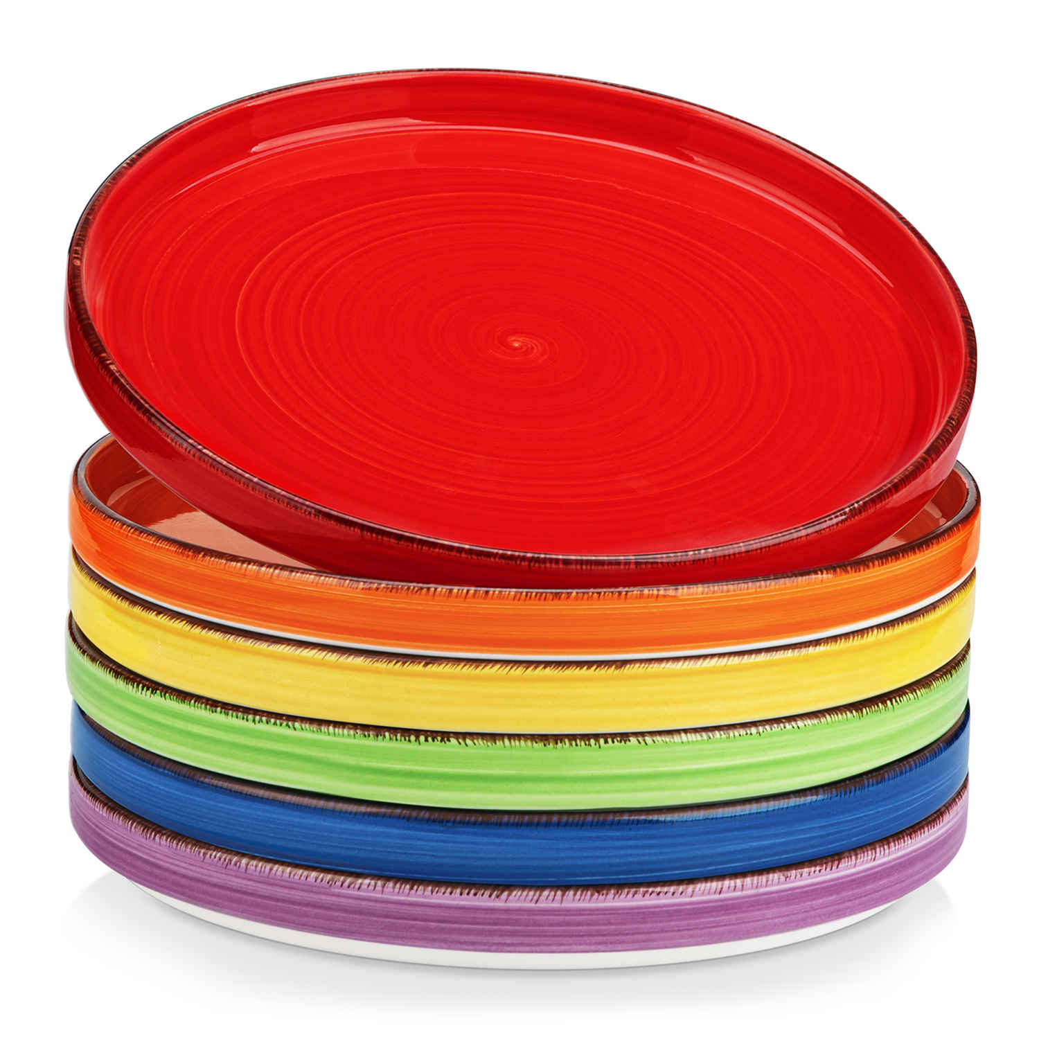 Bonita Straight-Edge Large Salad Plates Set of 6