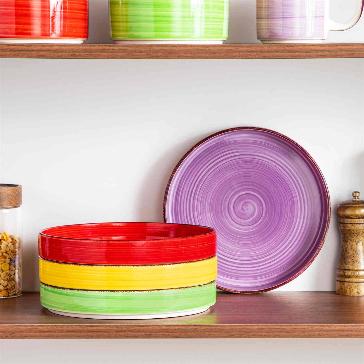 Bonita Straight-Edge Pasta Bowls Set of 4