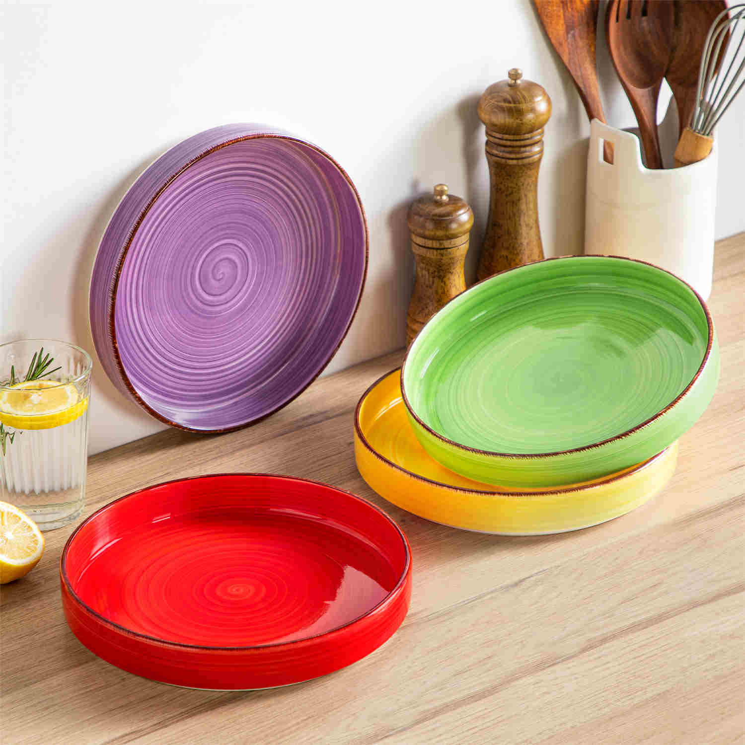 Bonita Straight-Edge Pasta Bowls Set of 4