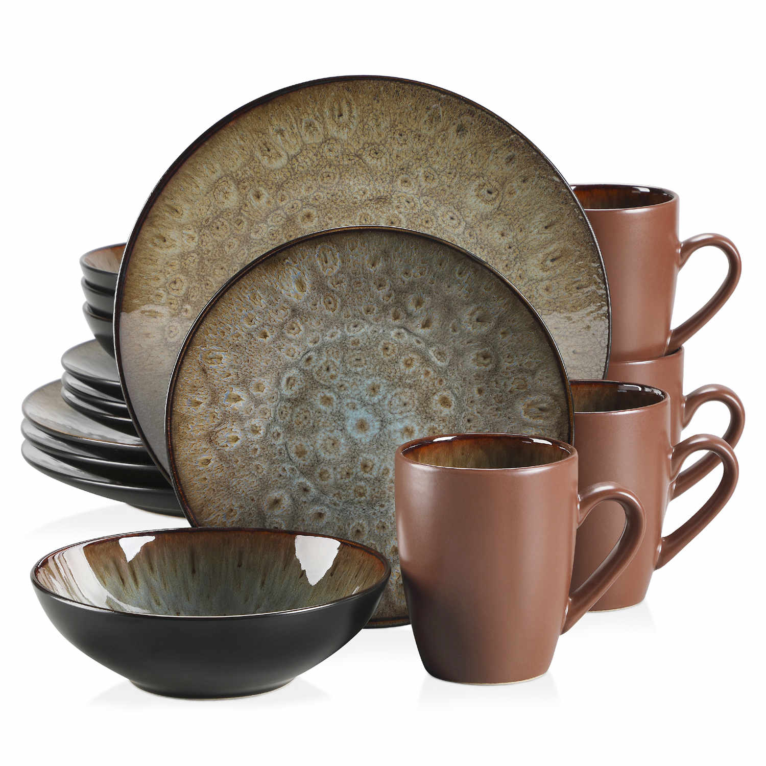 Bubble 16 Piece Dinnerware Set