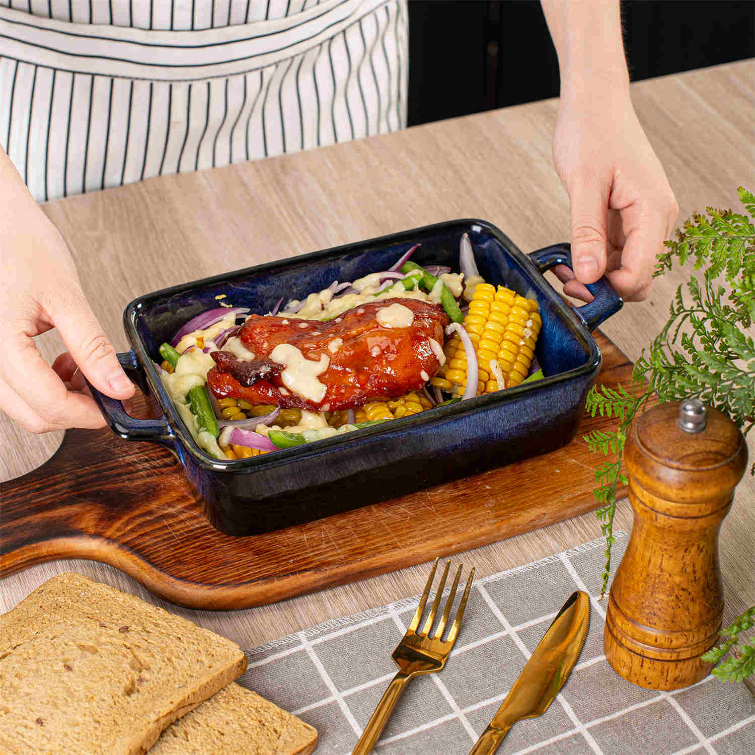 Bakeware Set Blue Baking Dishes