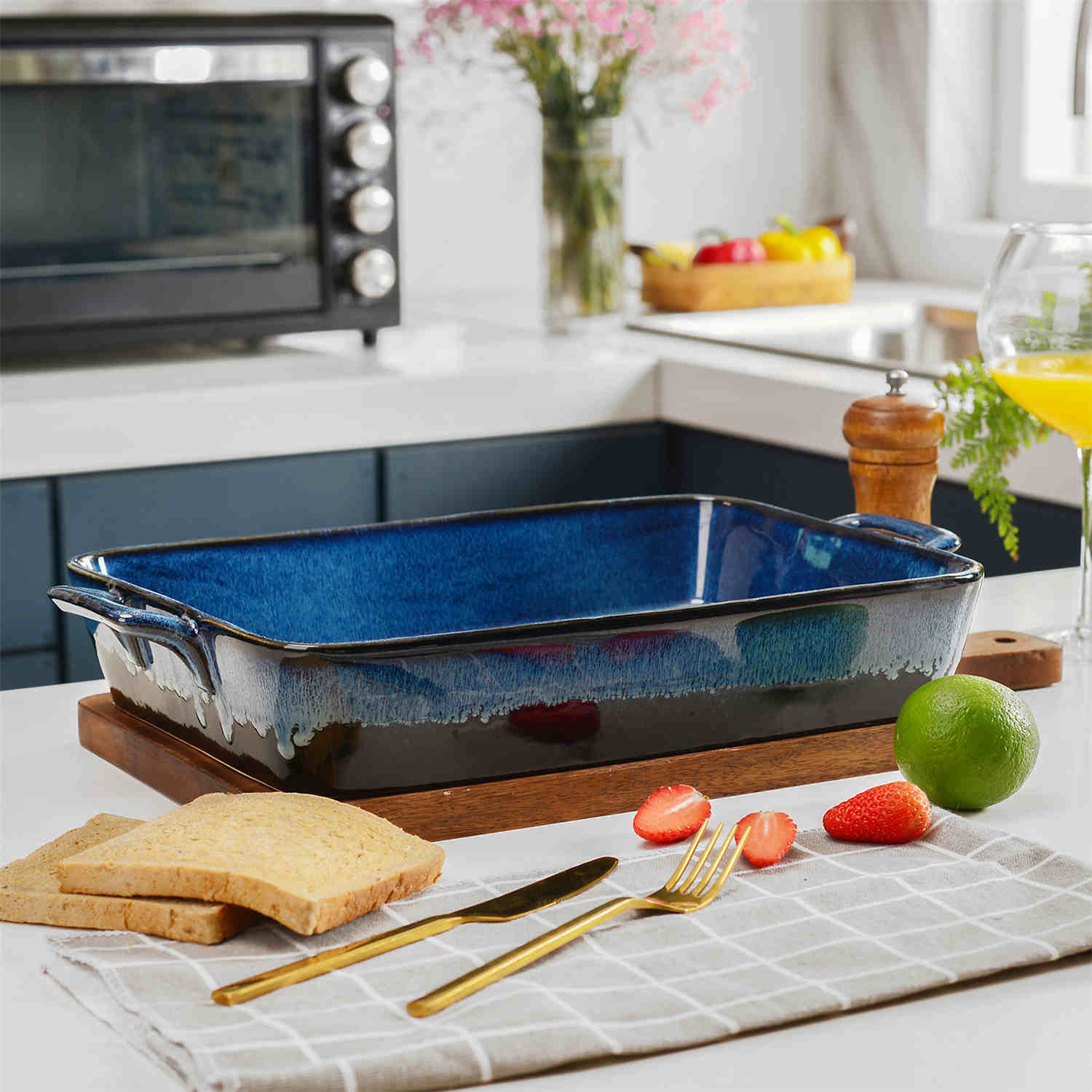 Bakeware Set Blue Baking Dishes