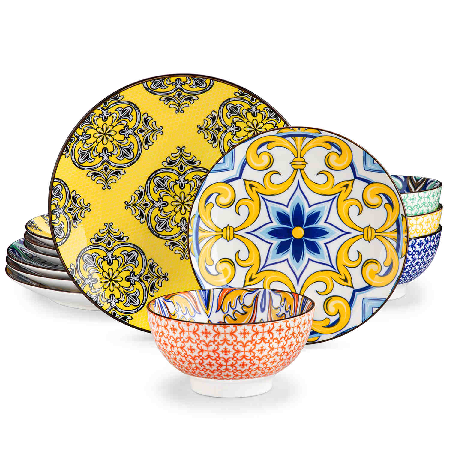 Jasmin 12 Piece Dinnerware Set