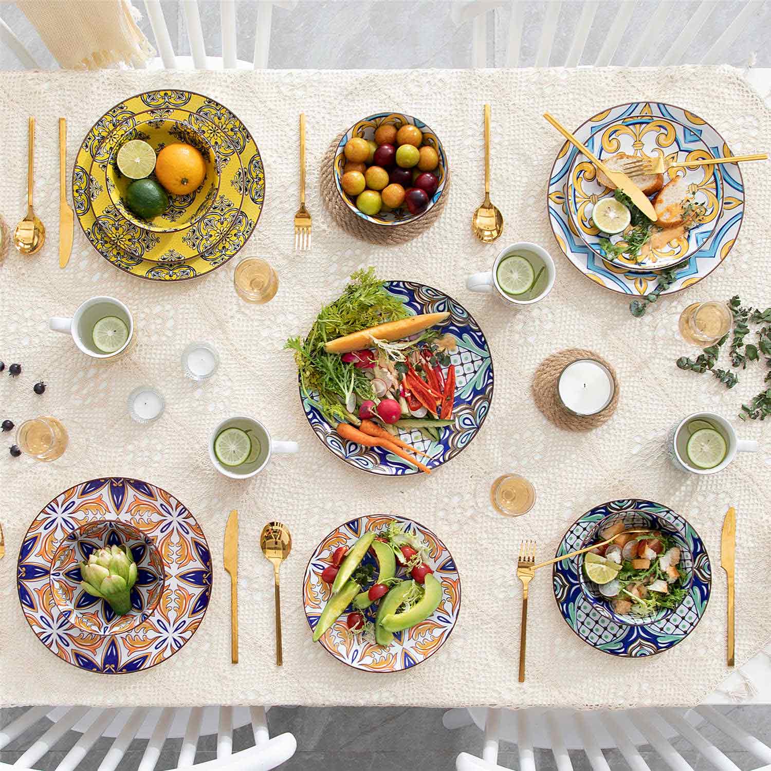 Jasmin 16 Piece Dinnerware Set