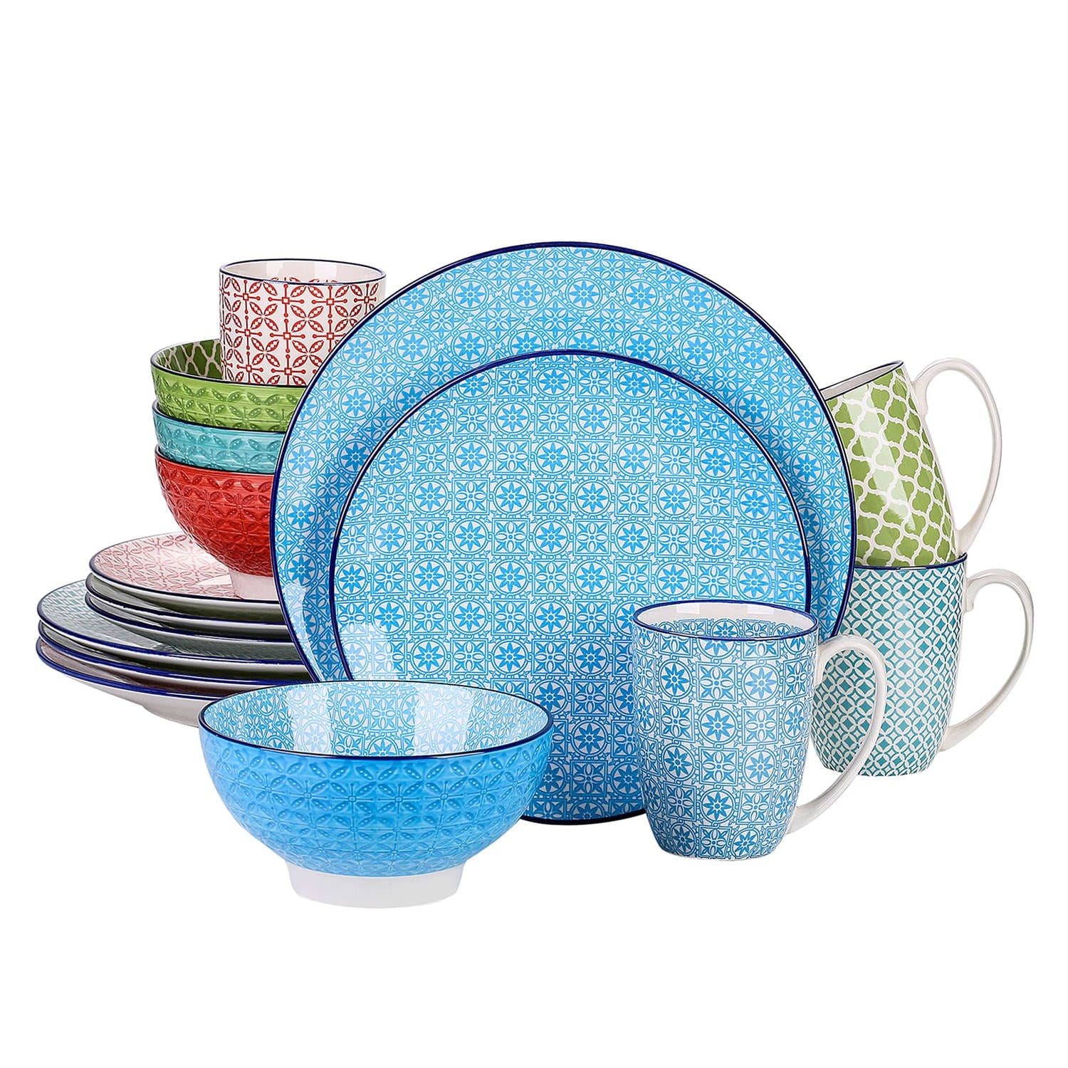 Macaron 16 Piece Dinnerware Set
