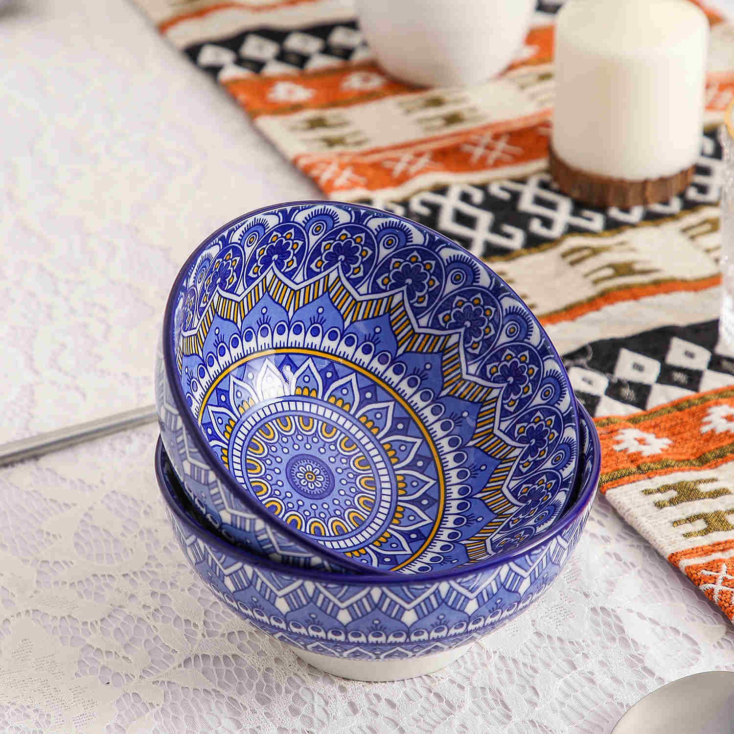 Mandala Cereal Bowls Set of 4
