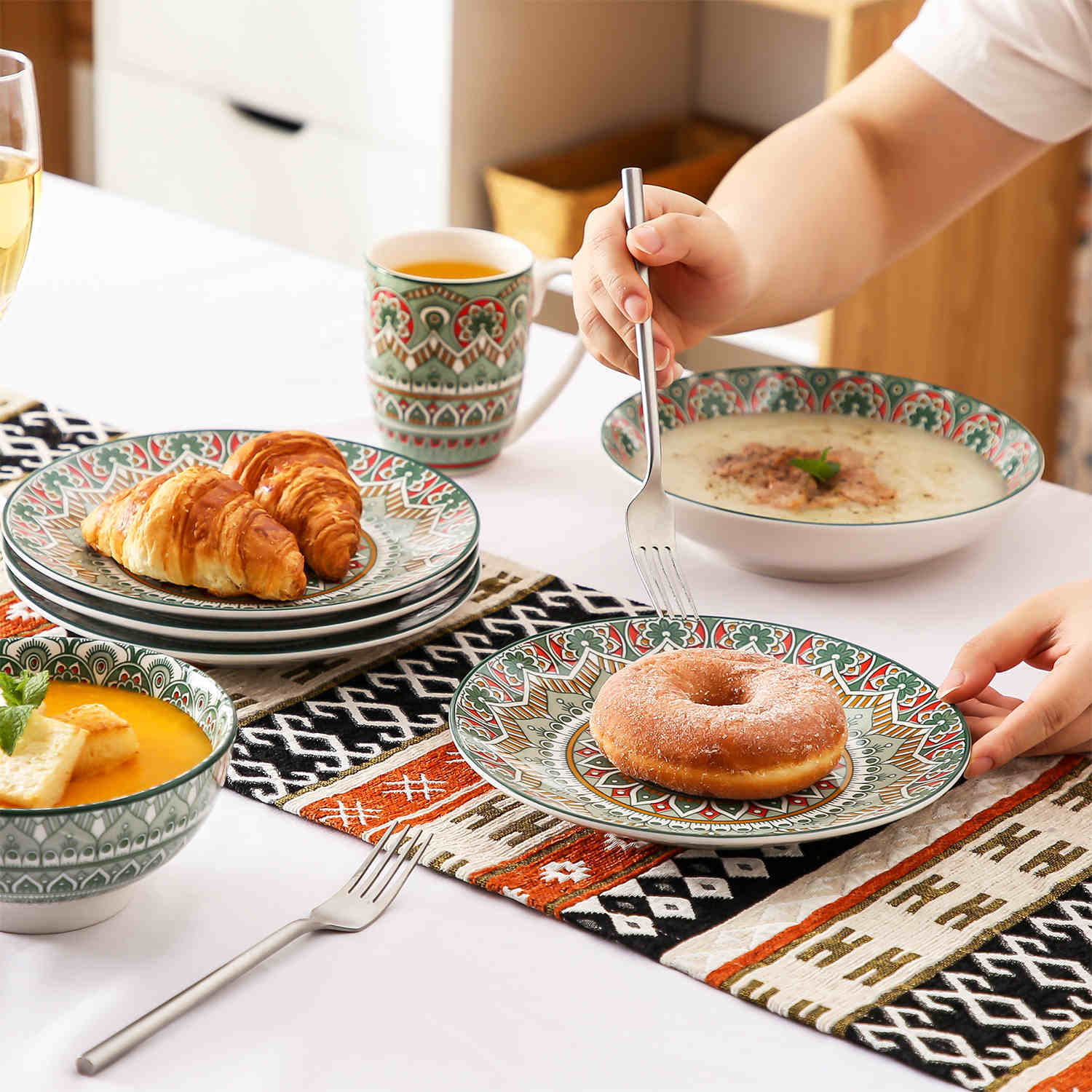 Mandala Salad Plates Set of 4