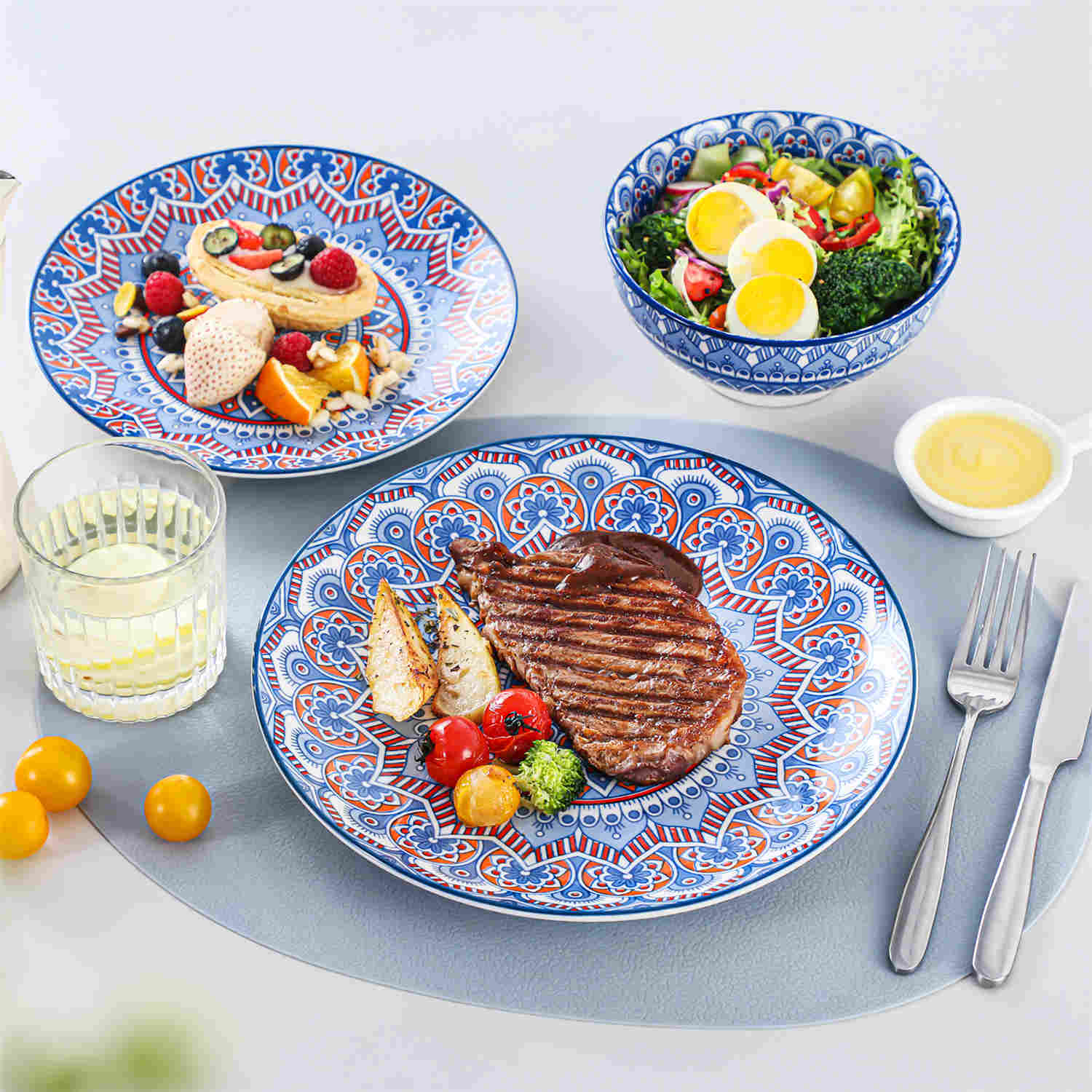 Mandala 12 Piece Dinnerware Set