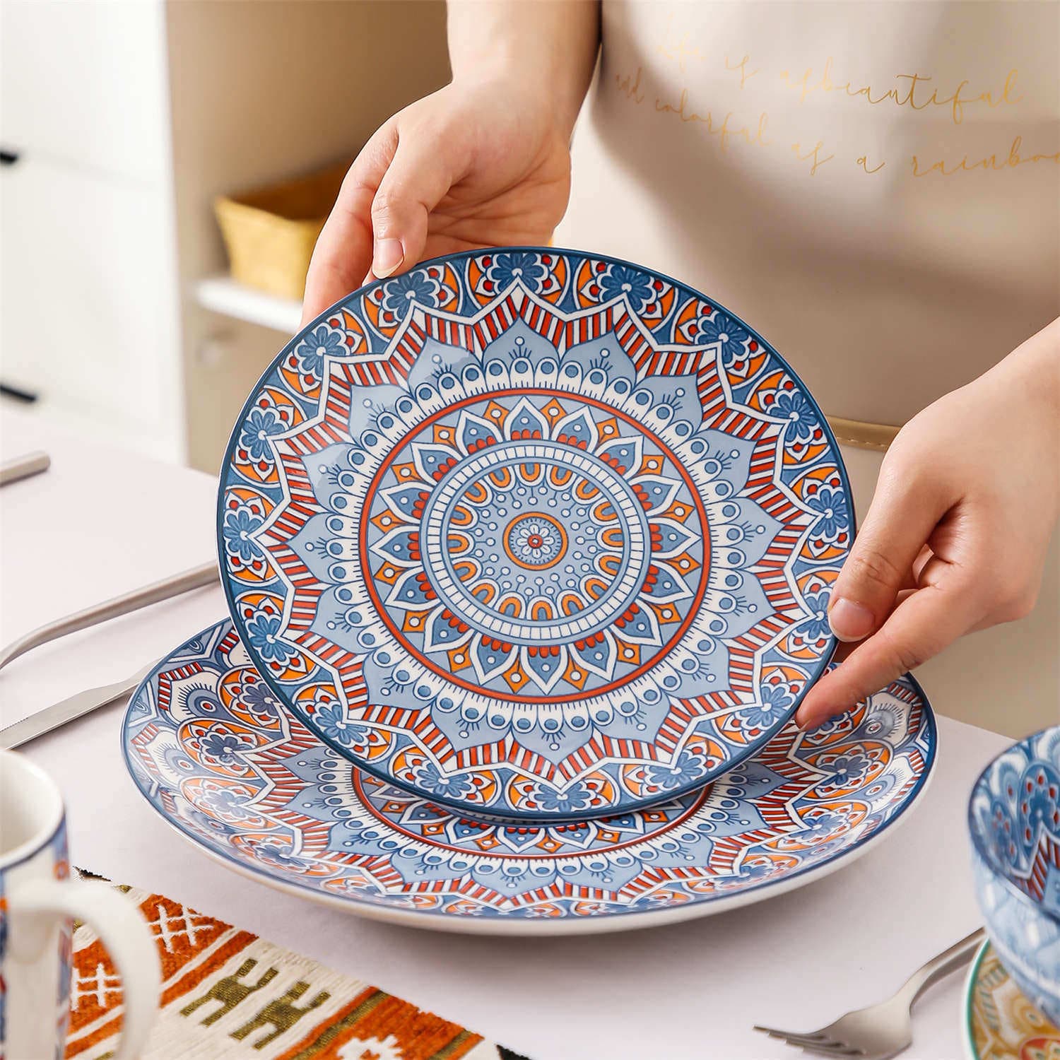Mandala 16 Piece Dinnerware Set