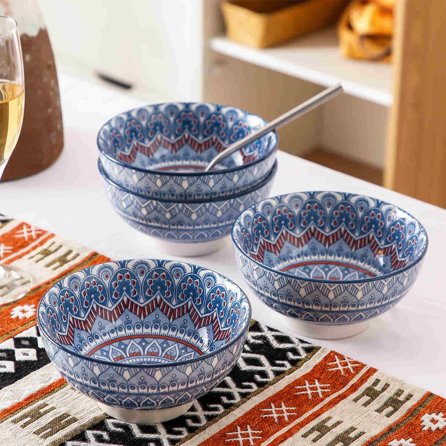 Mandala Cereal Bowls Set of 4
