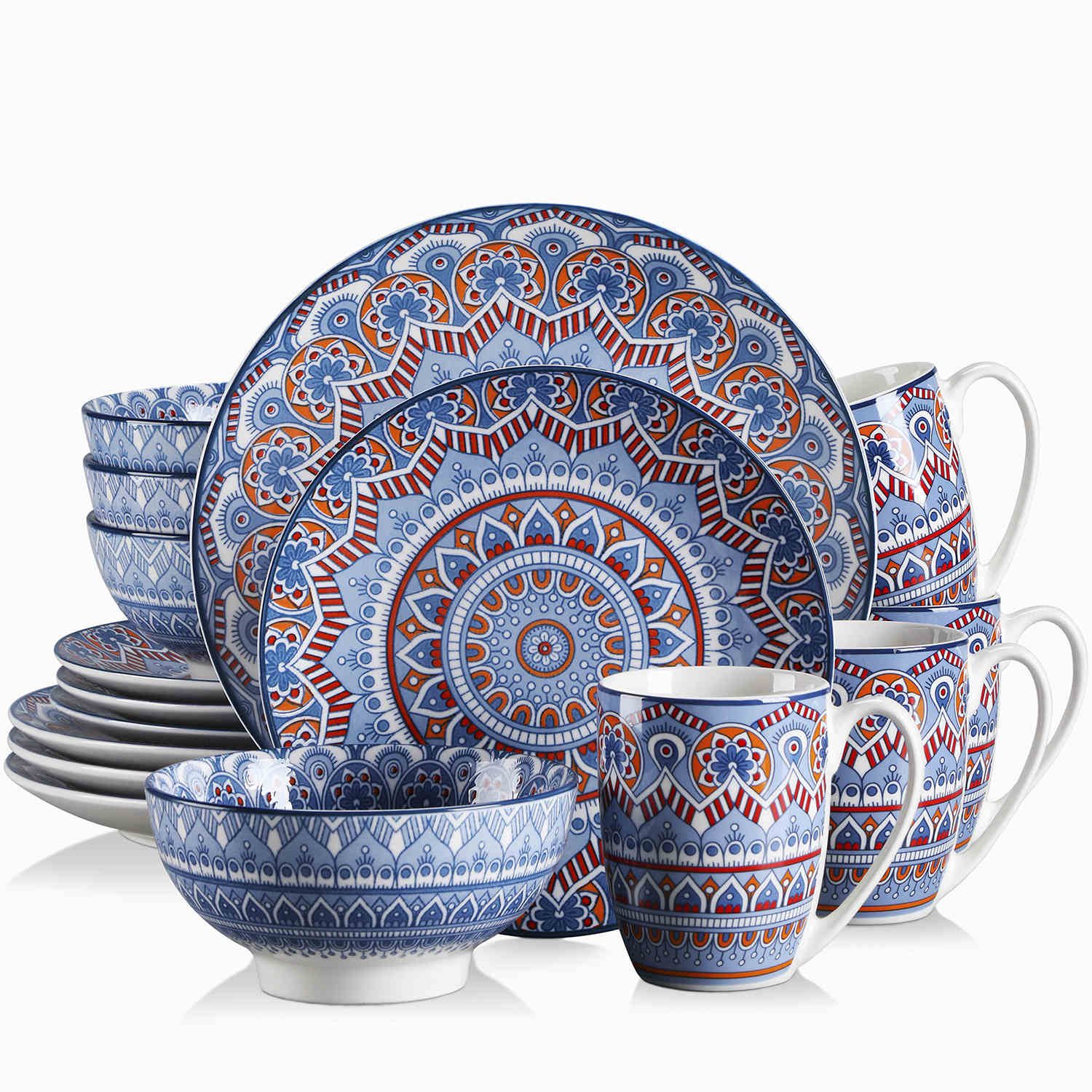 Mandala 16 Piece Dinnerware Set