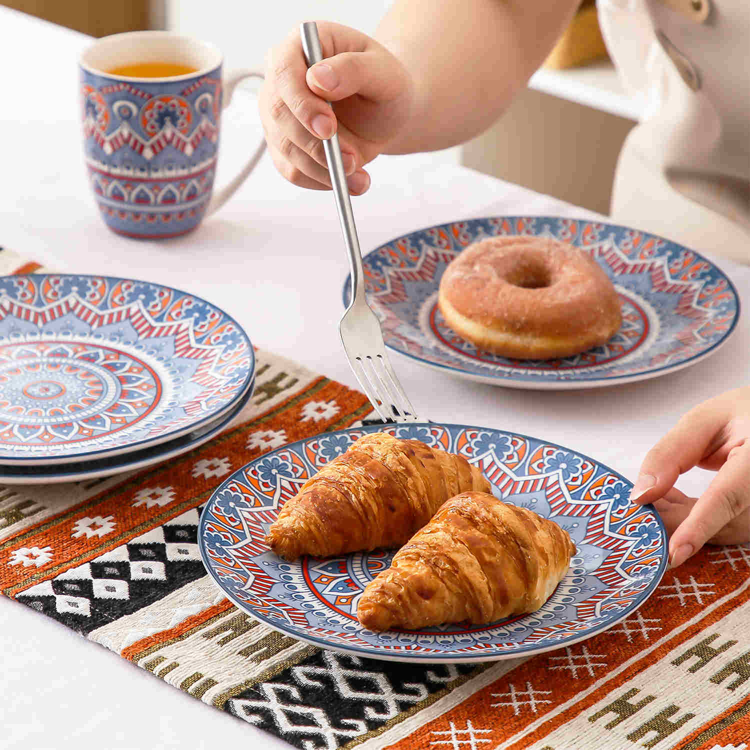 Mandala Salad Plates Set of 4