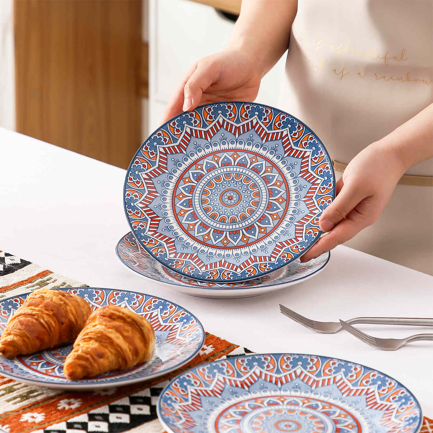 Mandala Salad Plates Set of 4