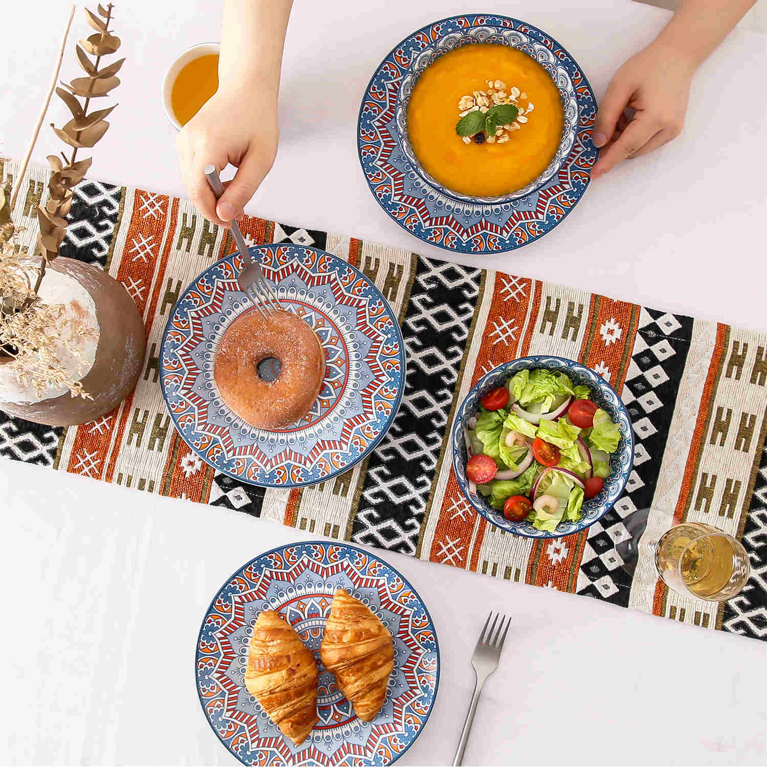 Mandala Salad Plates Set of 4