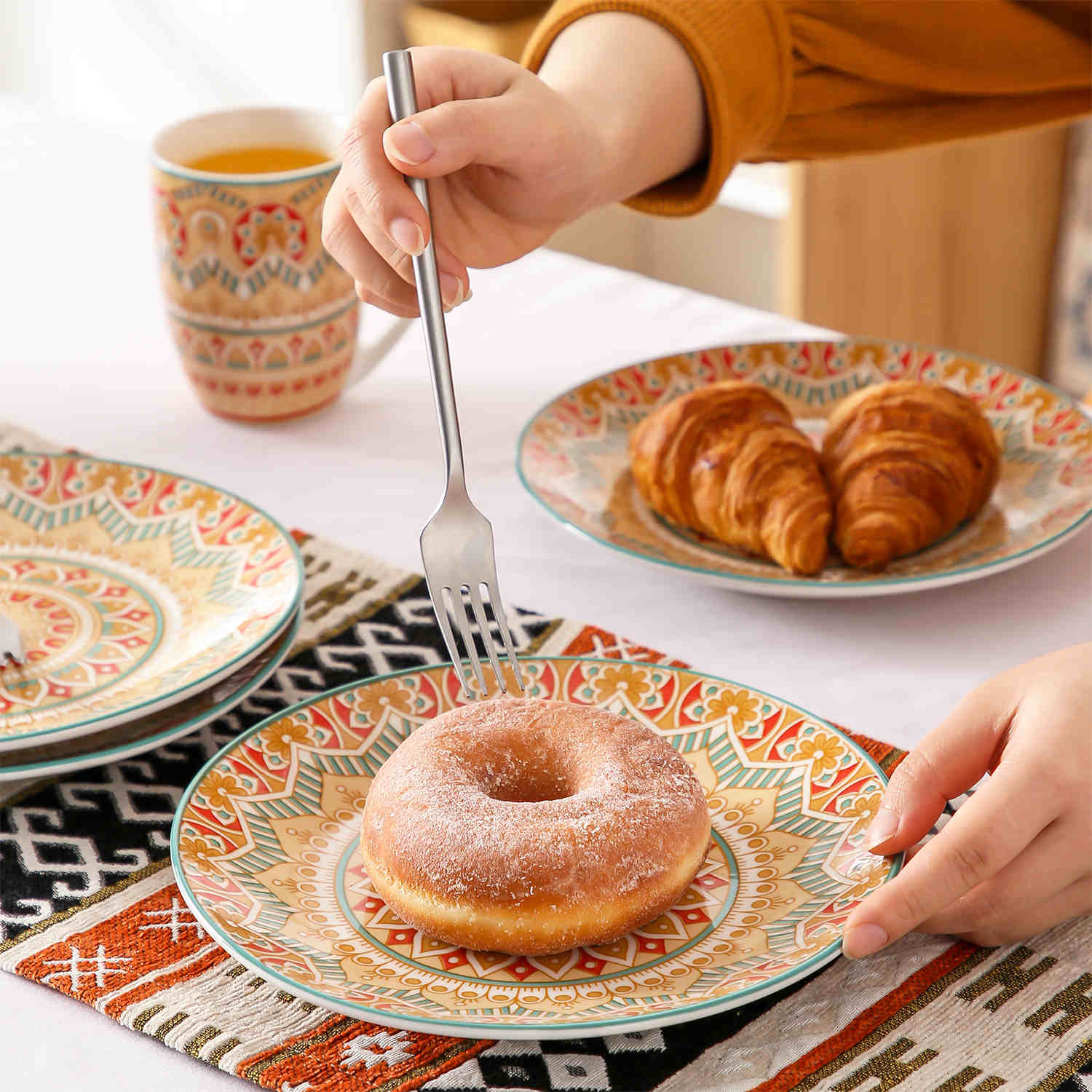 Mandala Salad Plates Set of 4