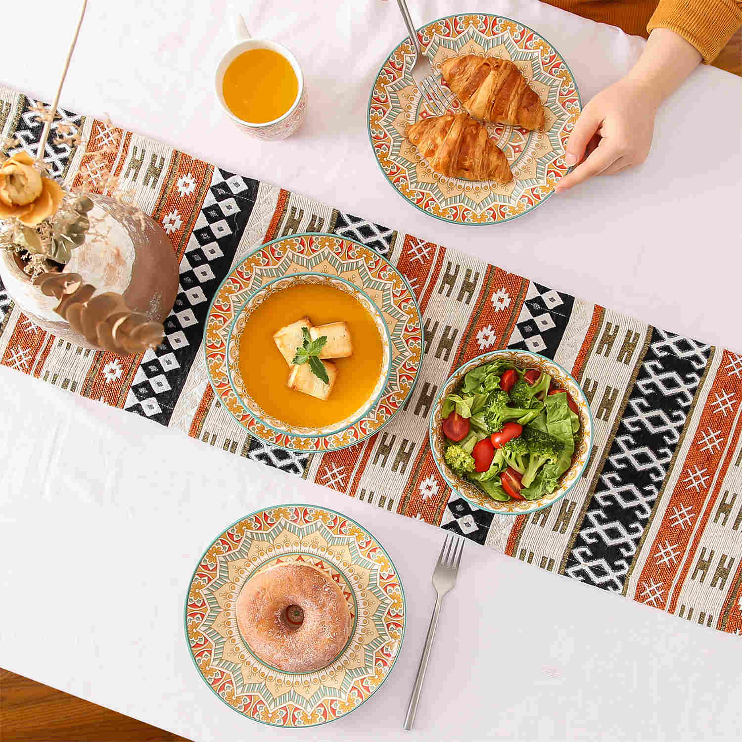 Mandala Salad Plates Set of 4