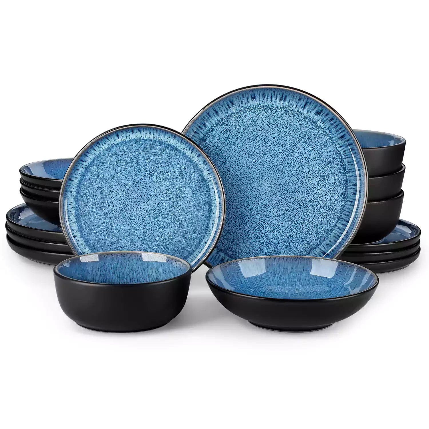 Playa 16 Piece Glossy Dinnerware Set