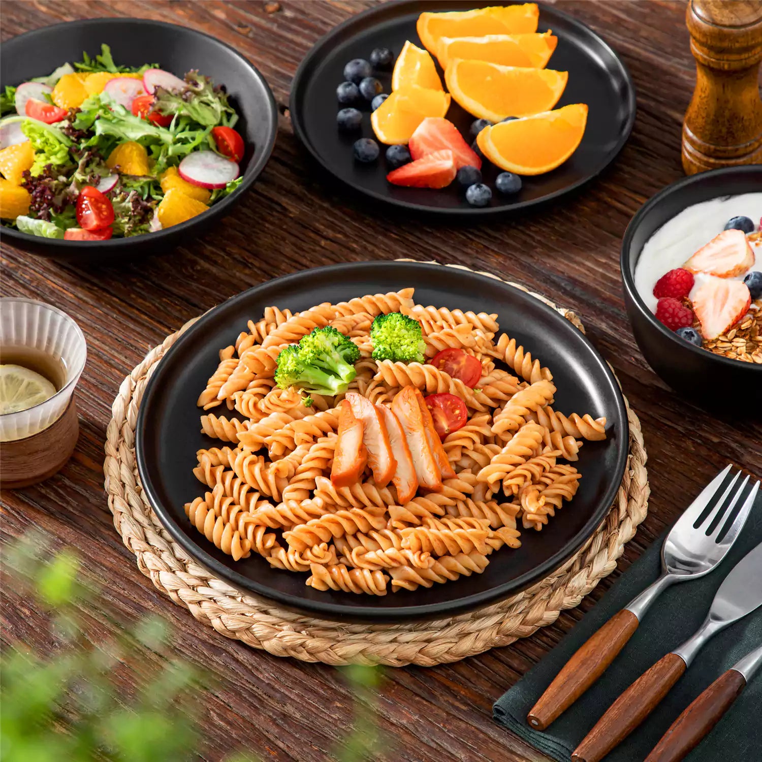 Playa 24 Piece Matte Dinnerware Set