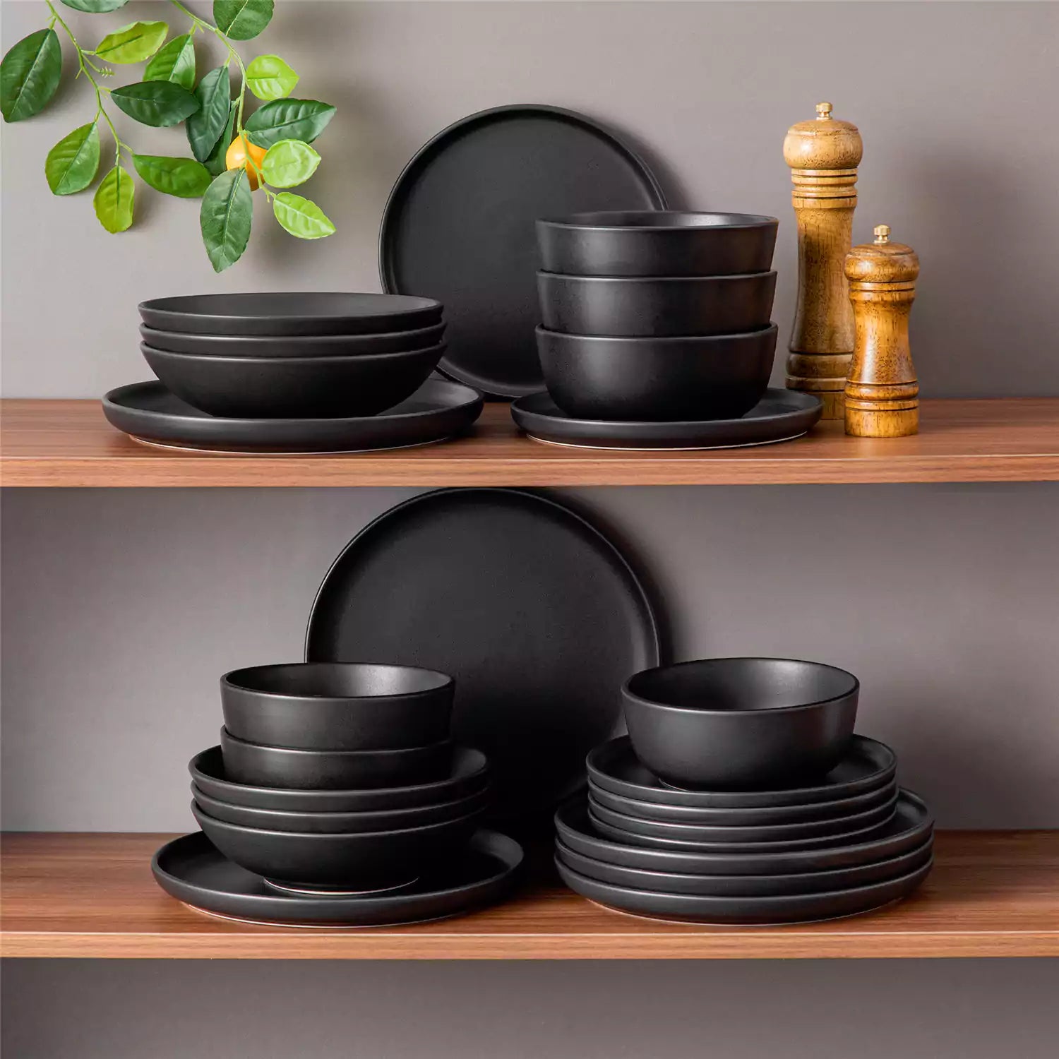 Playa 24 Piece Matte Dinnerware Set