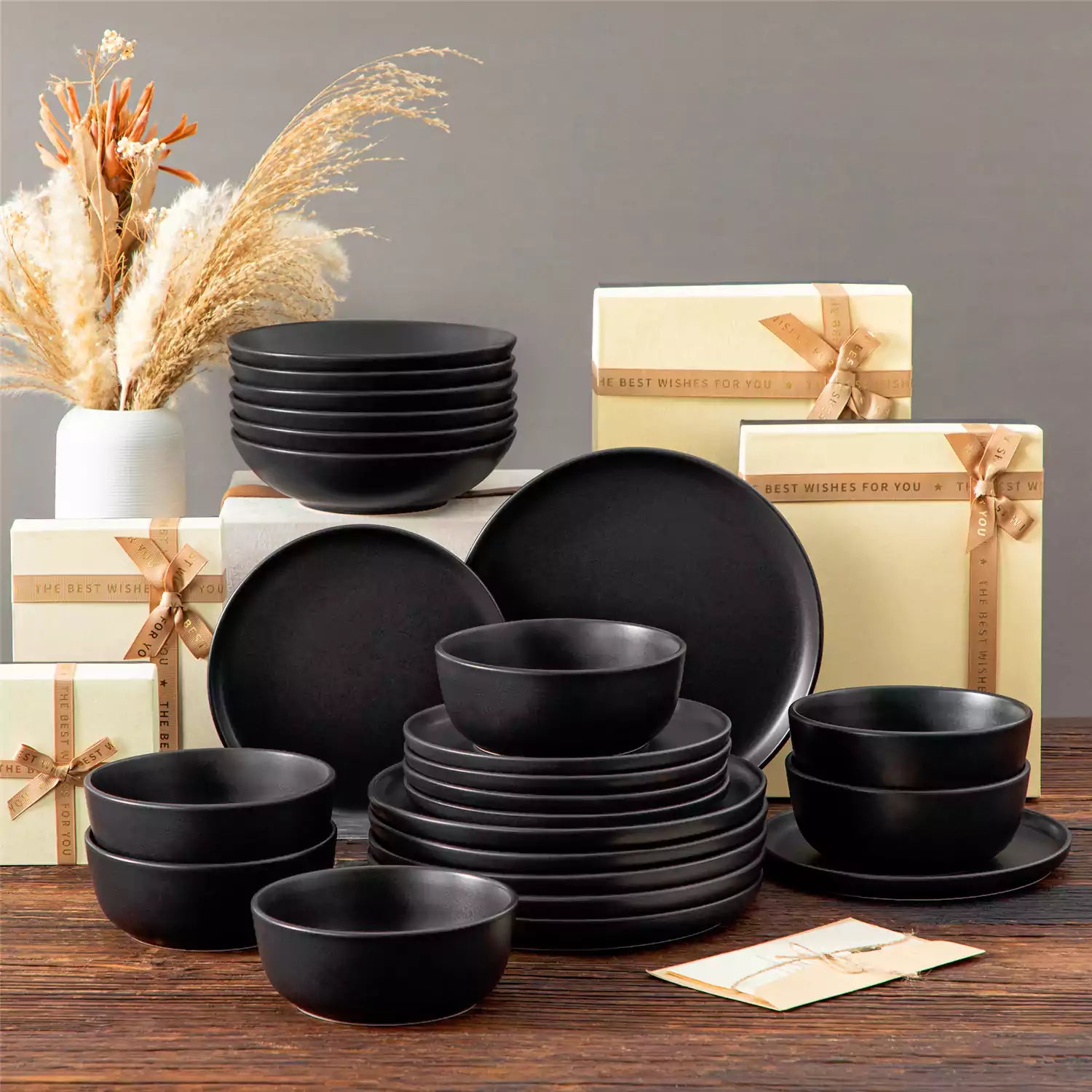Playa 24 Piece Matte Dinnerware Set