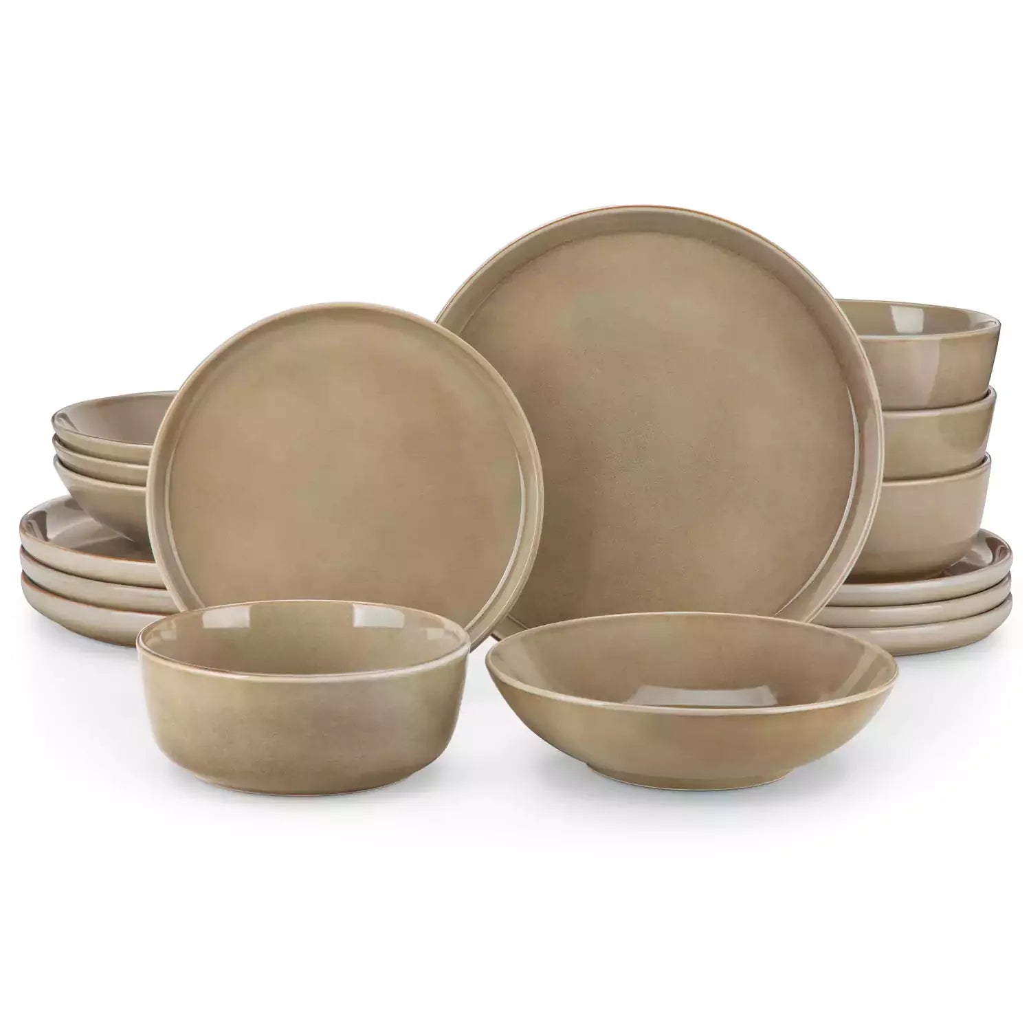 Playa 16 Piece Glossy Dinnerware Set