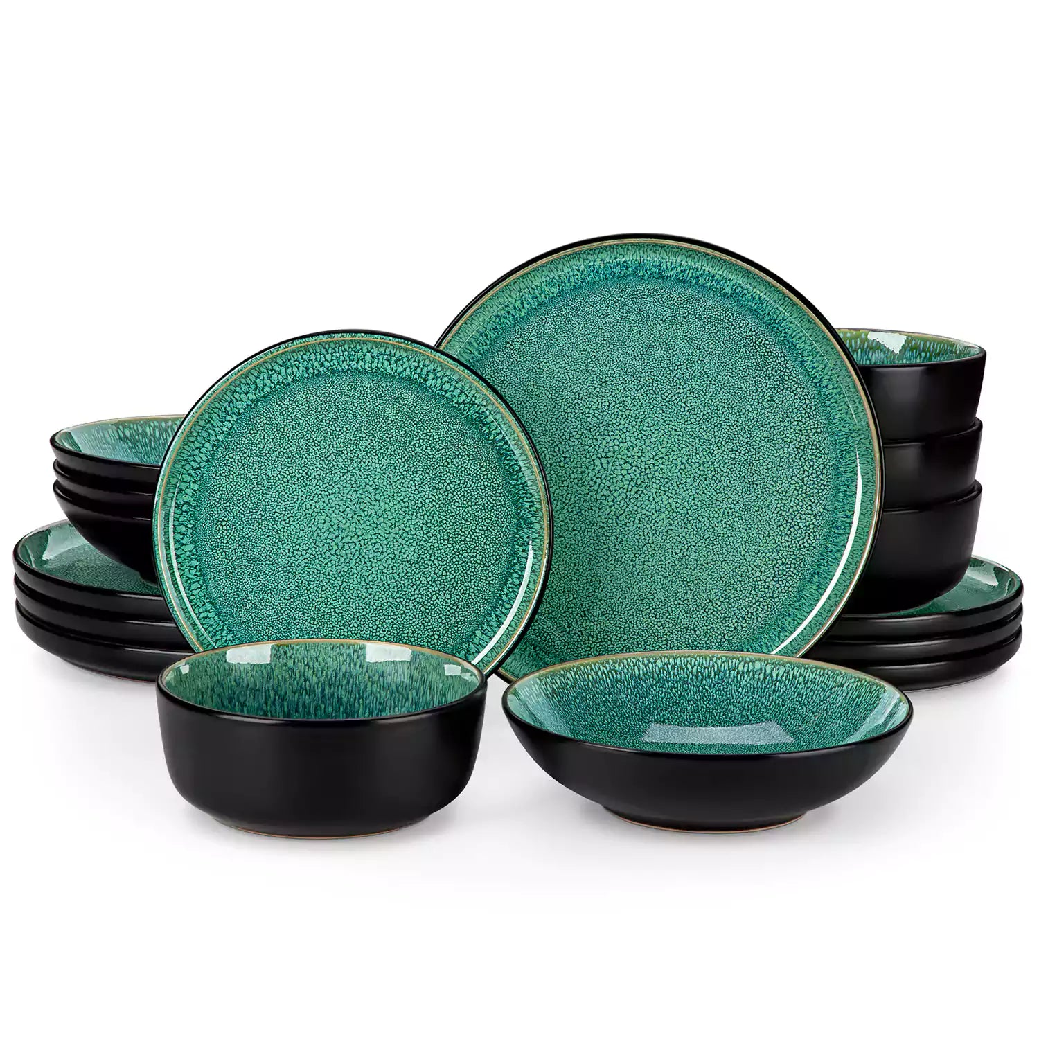 Playa 16 Piece Glossy Dinnerware Set