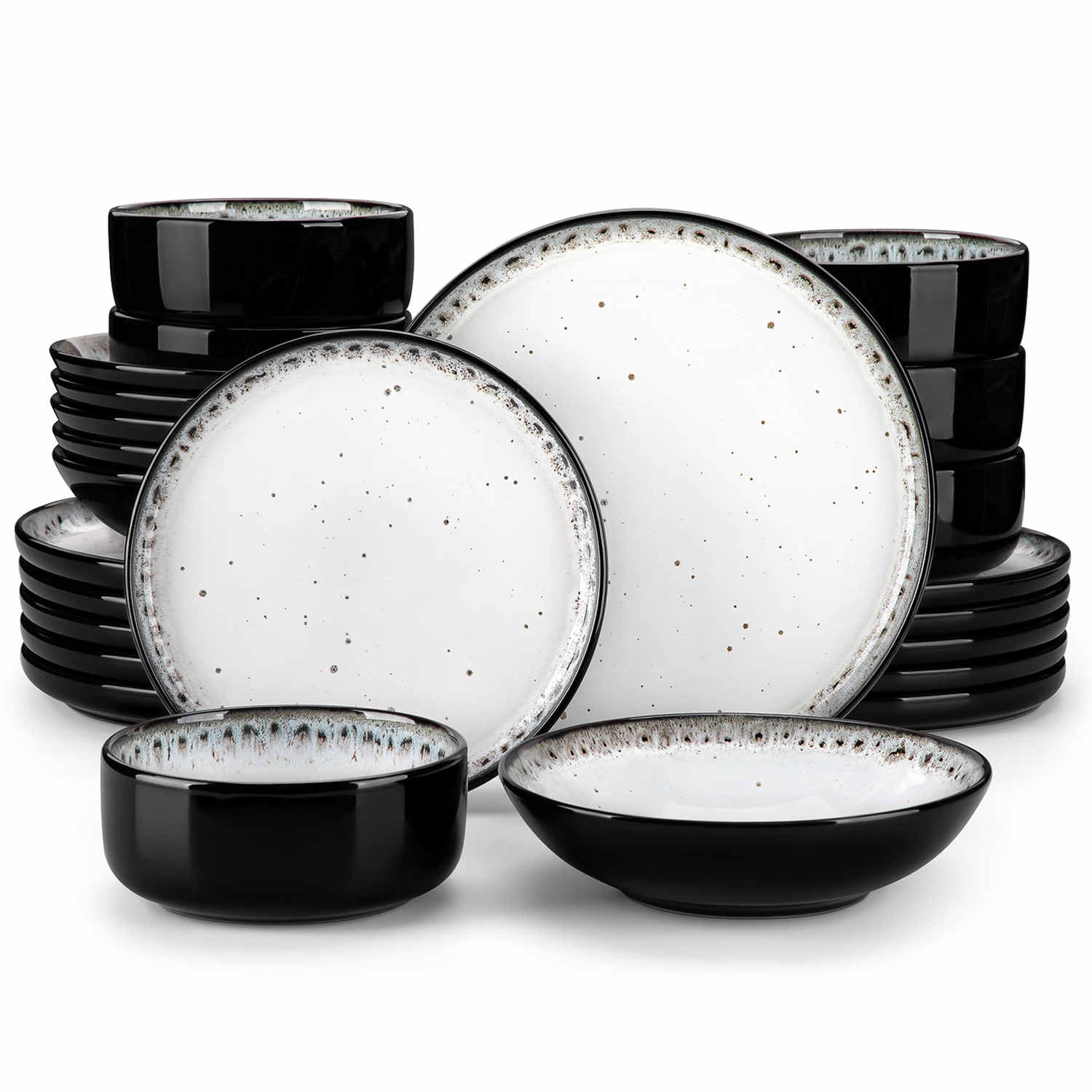 Playa 24 Piece Glossy Dinnerware Set