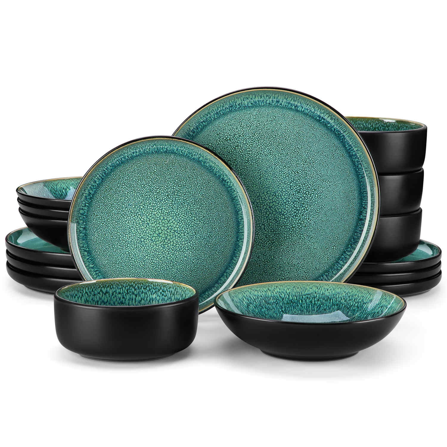 Playa 16 Piece Glossy Dinnerware Set