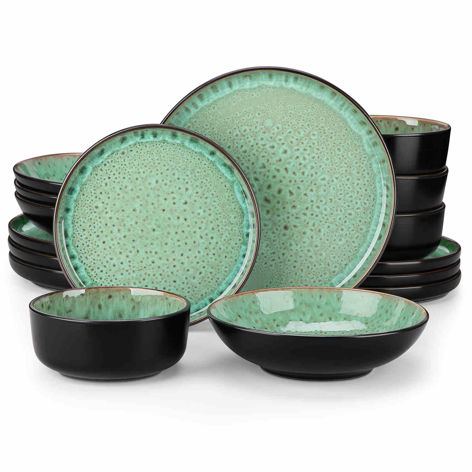 Playa 16 Piece Glossy Dinnerware Set