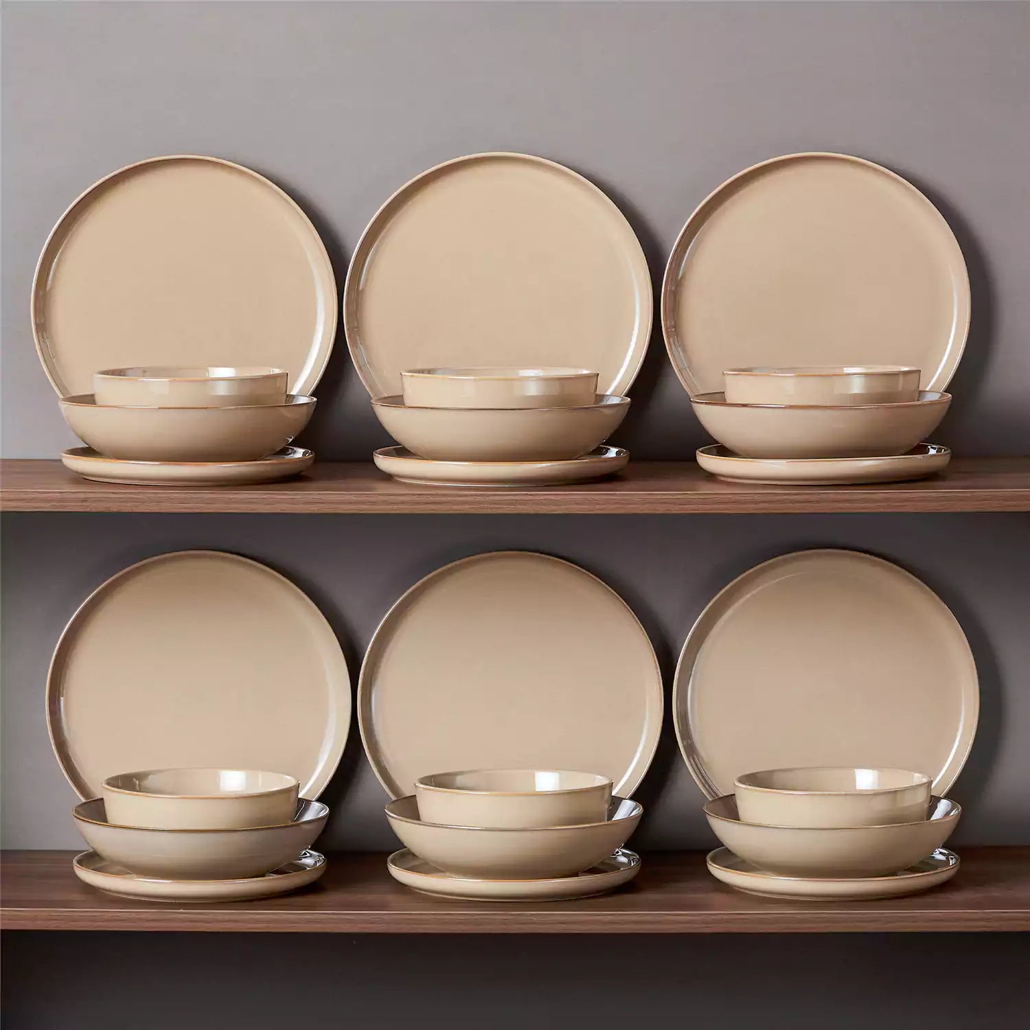 Playa 24 Piece Glossy Dinnerware Set