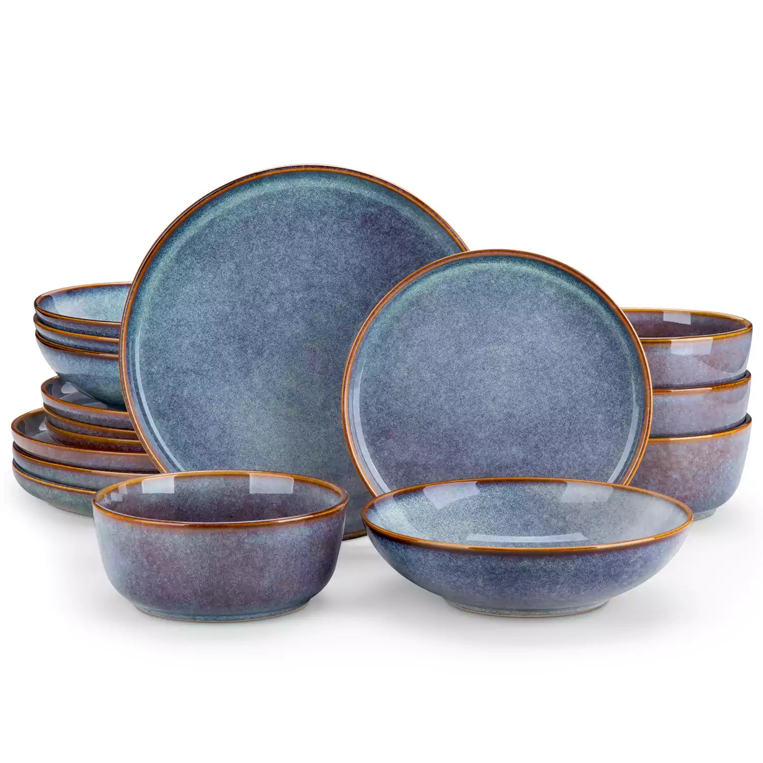 Playa 16 Piece Glossy Dinnerware Set