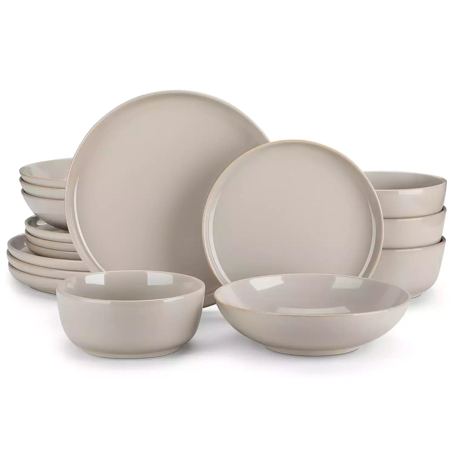 Playa 16 Piece Glossy Dinnerware Set