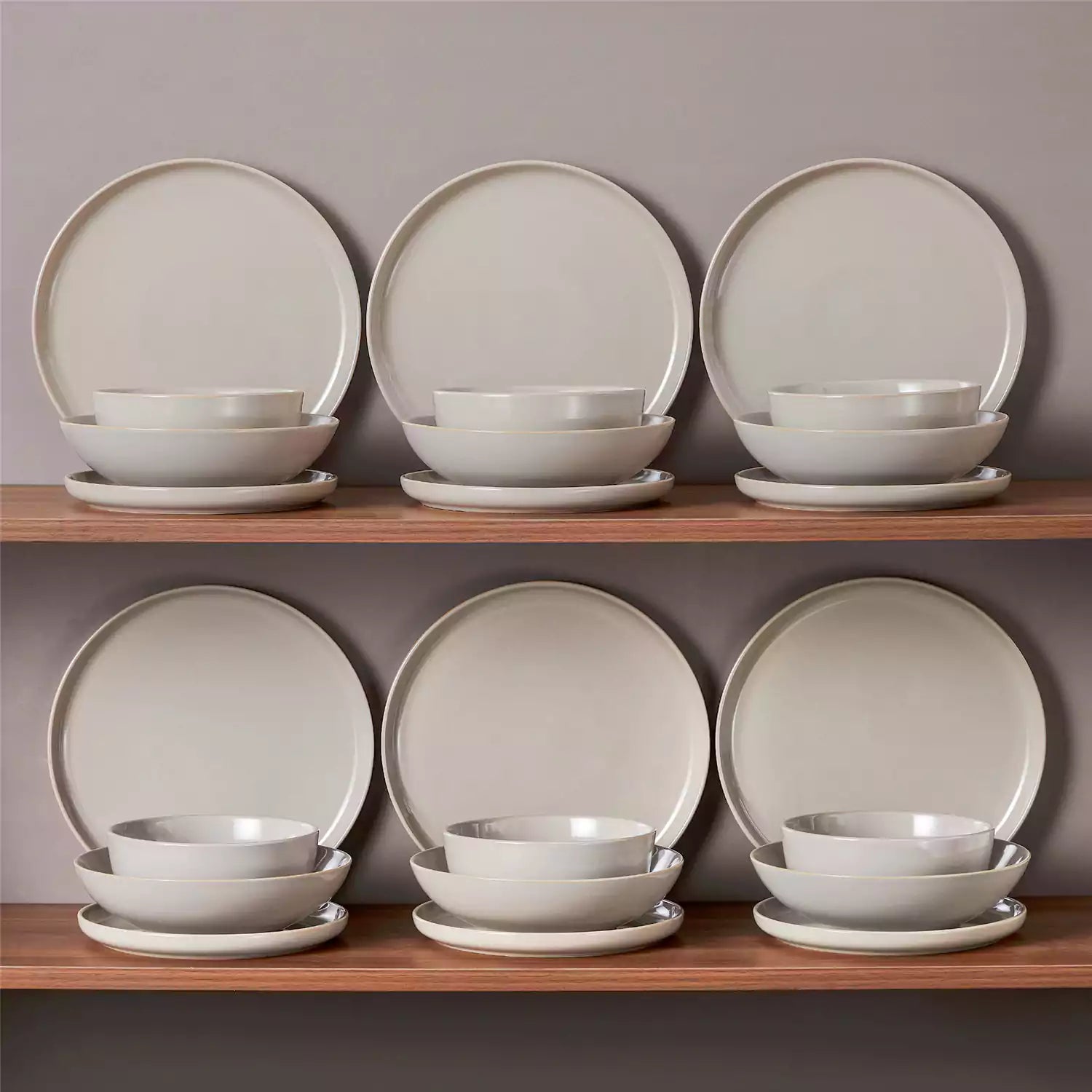 Playa 24 Piece Glossy Dinnerware Set