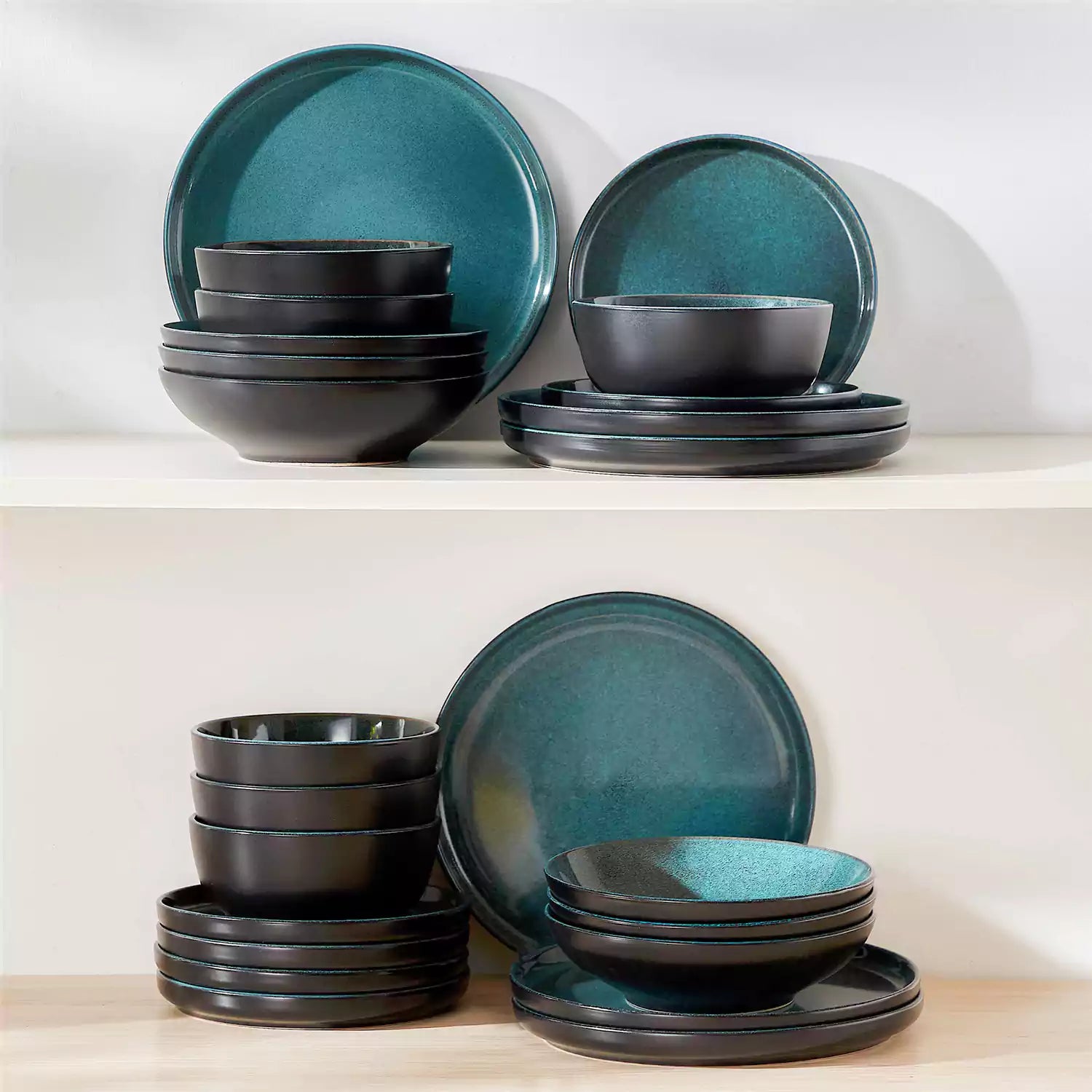 Playa 24 Piece Glossy Dinnerware Set