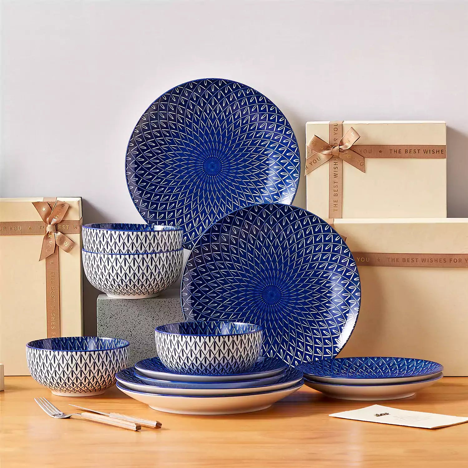 Selene 12 Piece Dinnerware Set