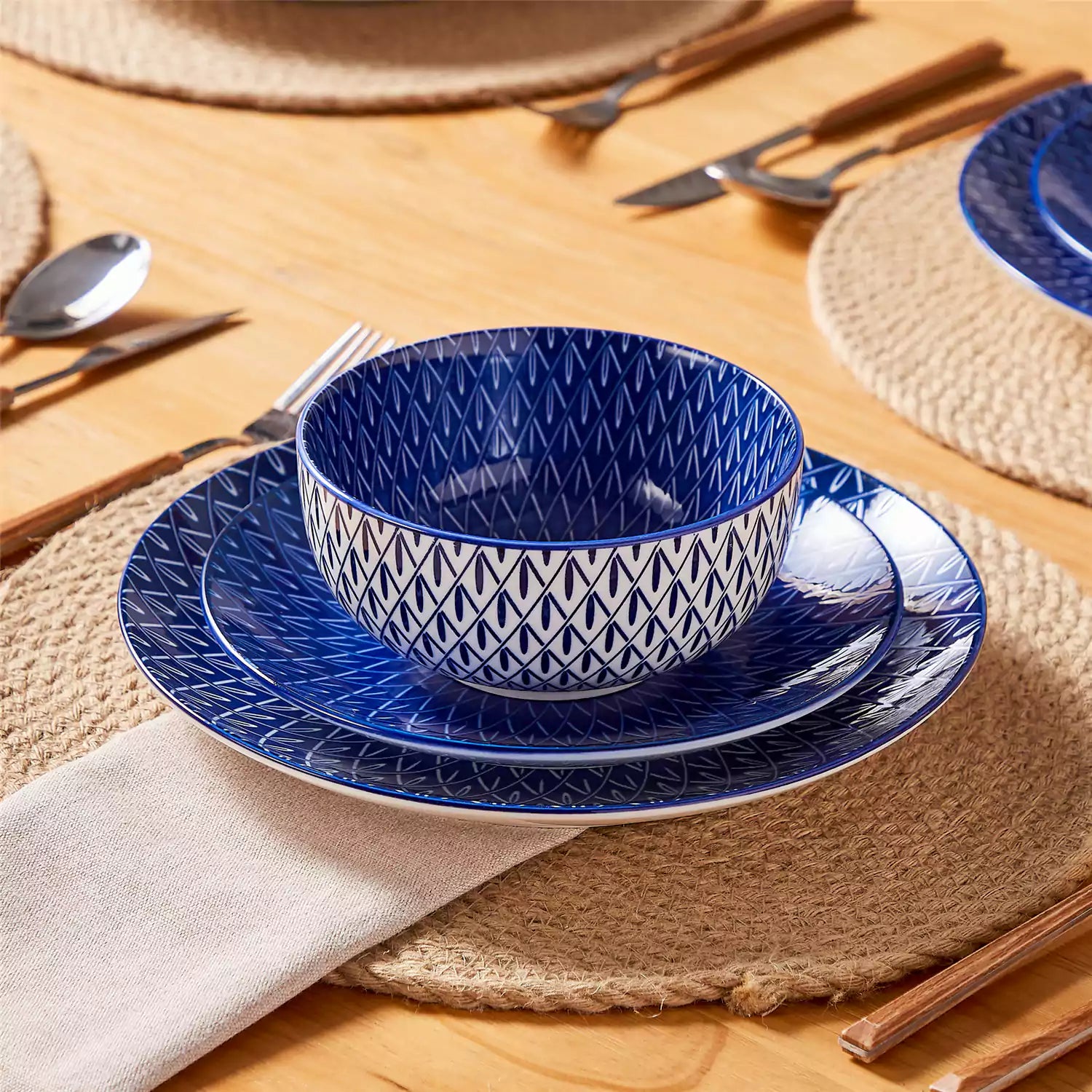 Selene 12 Piece Dinnerware Set