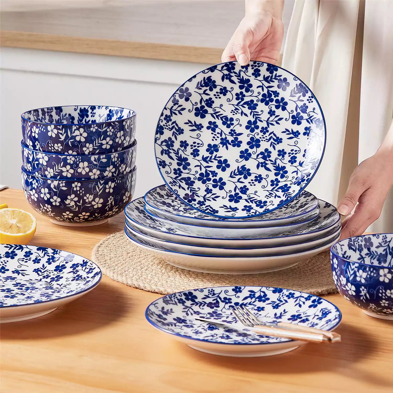 Selene 12 Piece Dinnerware Set