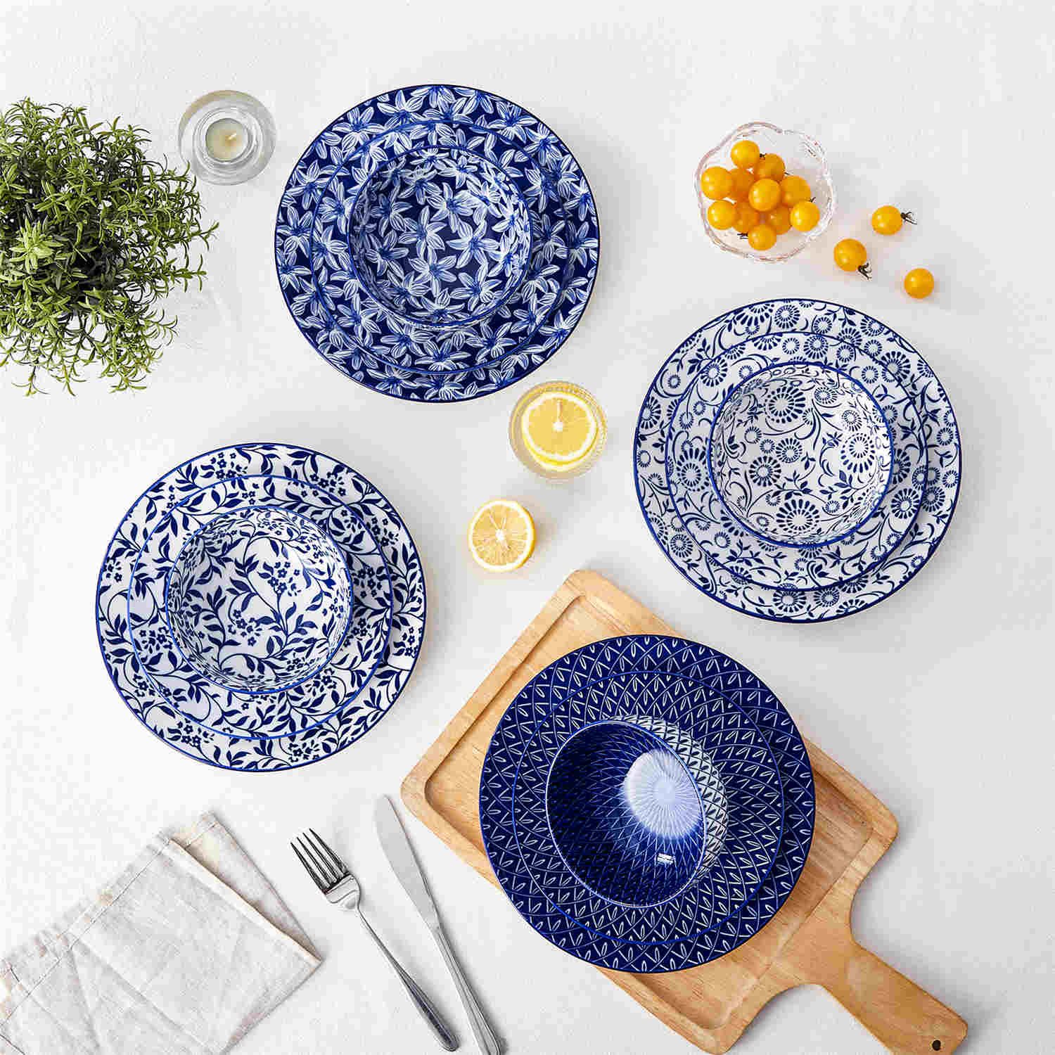 Selene 12 Piece Dinnerware Set